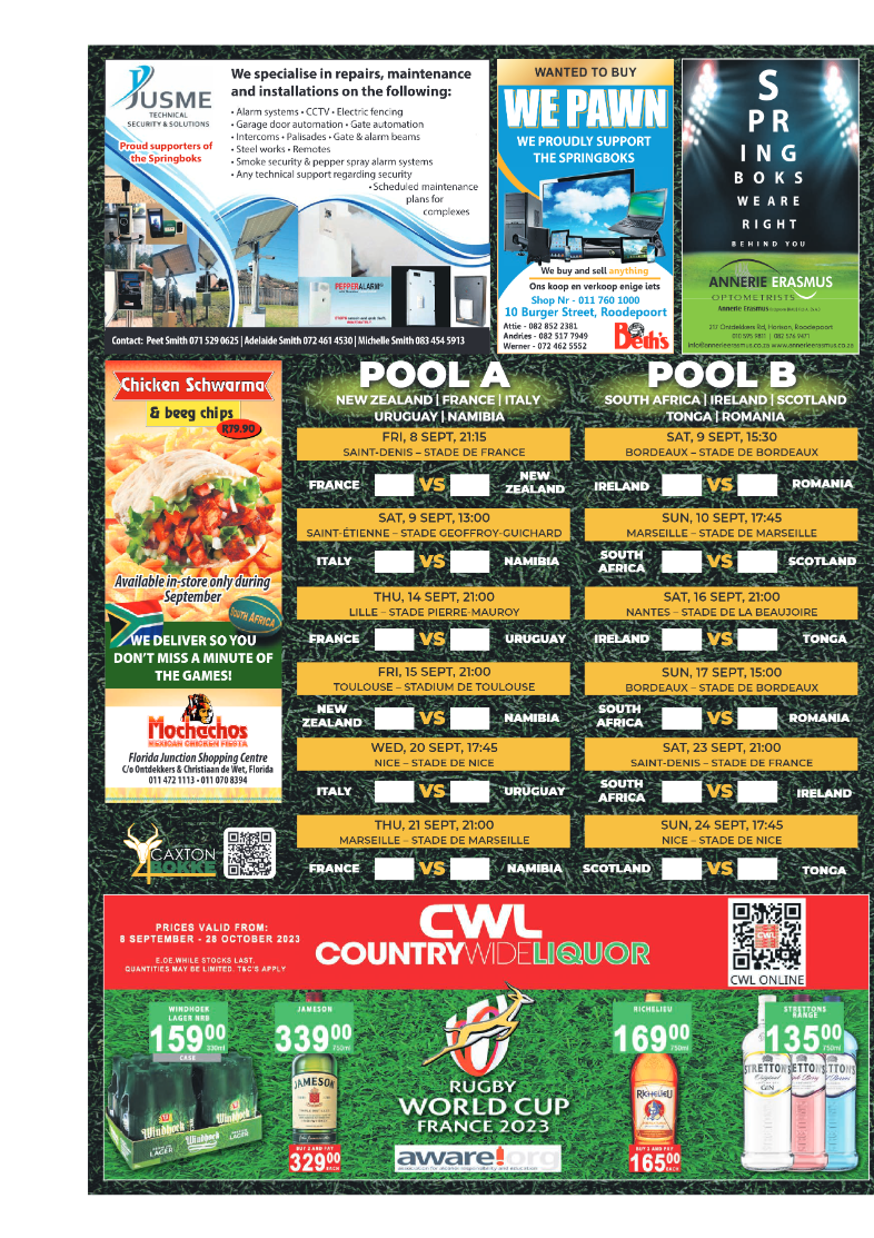 Roodepoort Record RWC Fixtures 2023 page 4