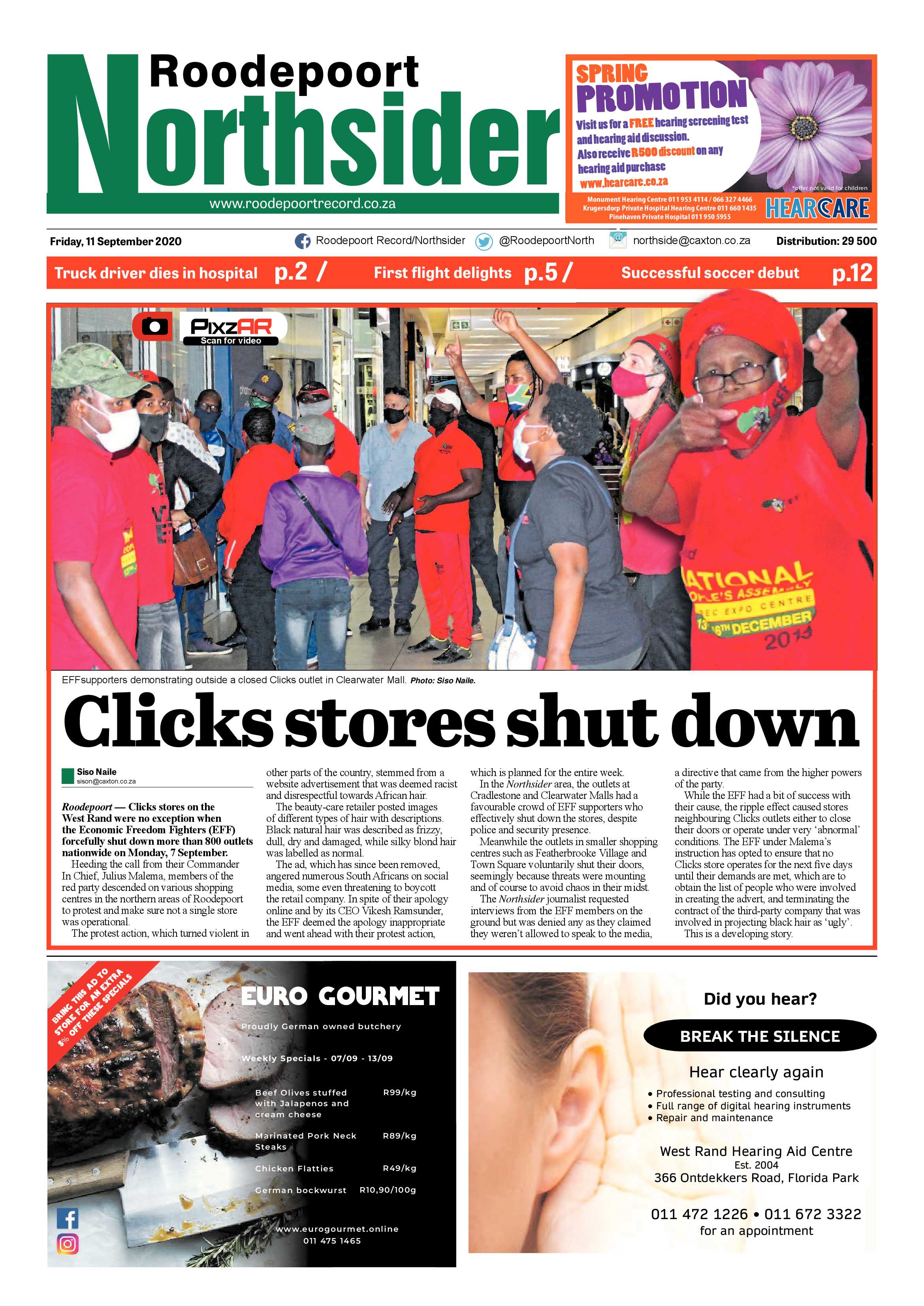 Roodepoort Northsider 11 September 2020 page 1