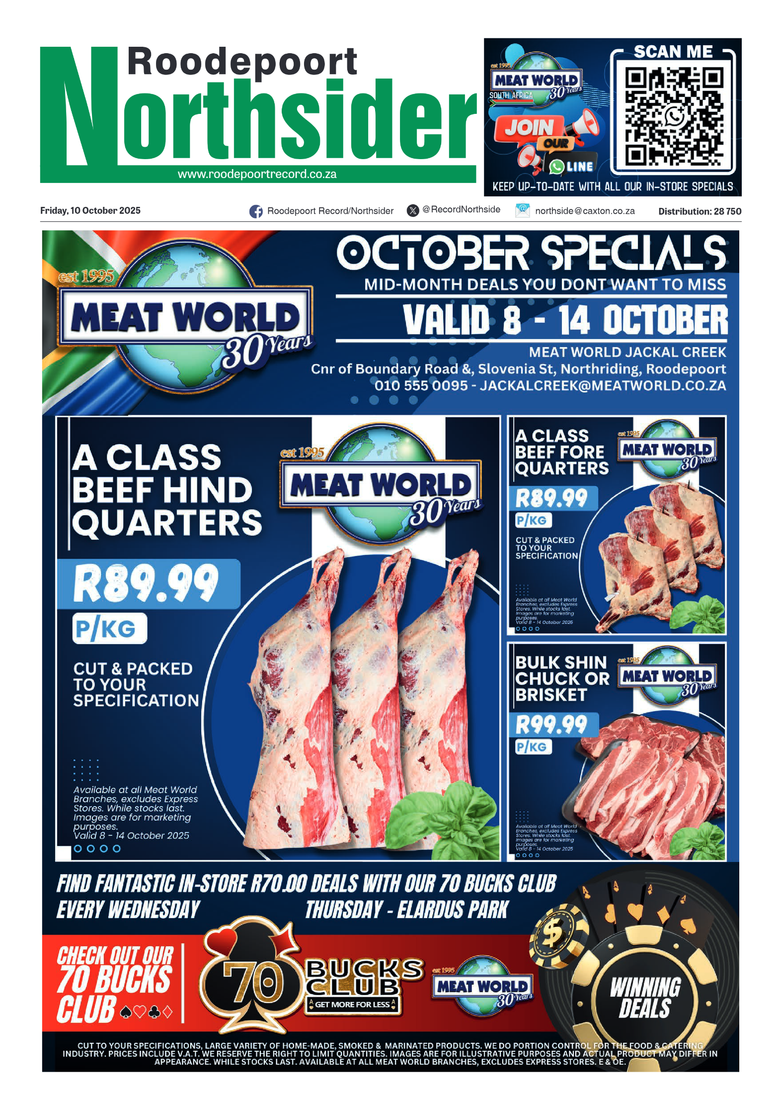 Roodepoort Northsider 10 October 2025 page 1