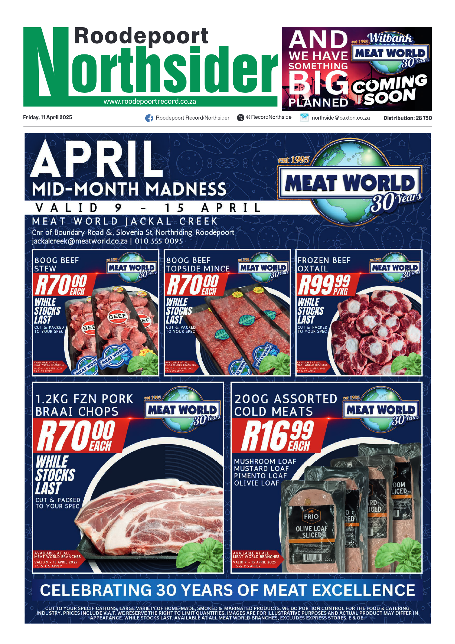 Roodepoort Northsider 11 April 2025 page 1