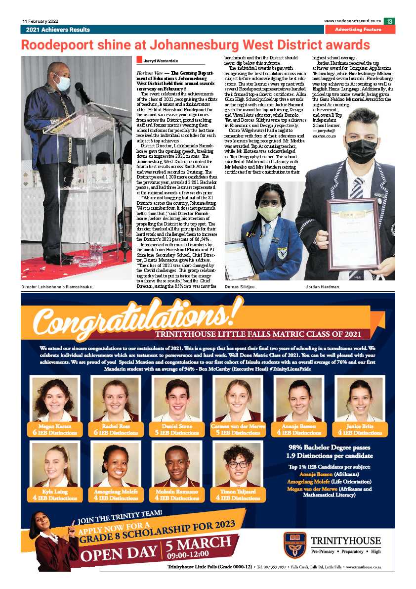 Roodepoort Northsider 11 February 2022 page 13