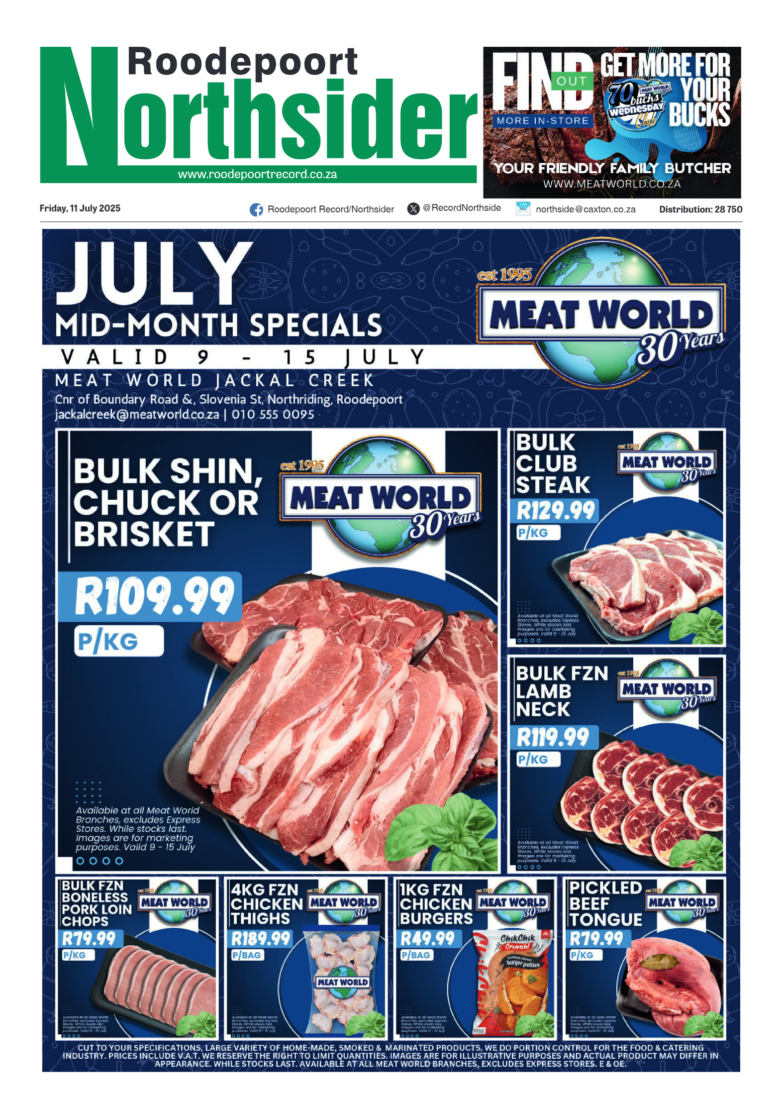 Roodepoort Northsider 11 July 2025 page 1