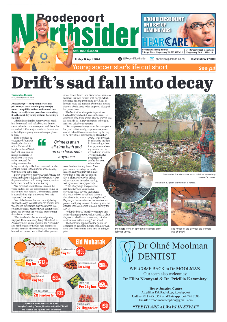 Roodepoort Northsider 12 April 2024 page 1