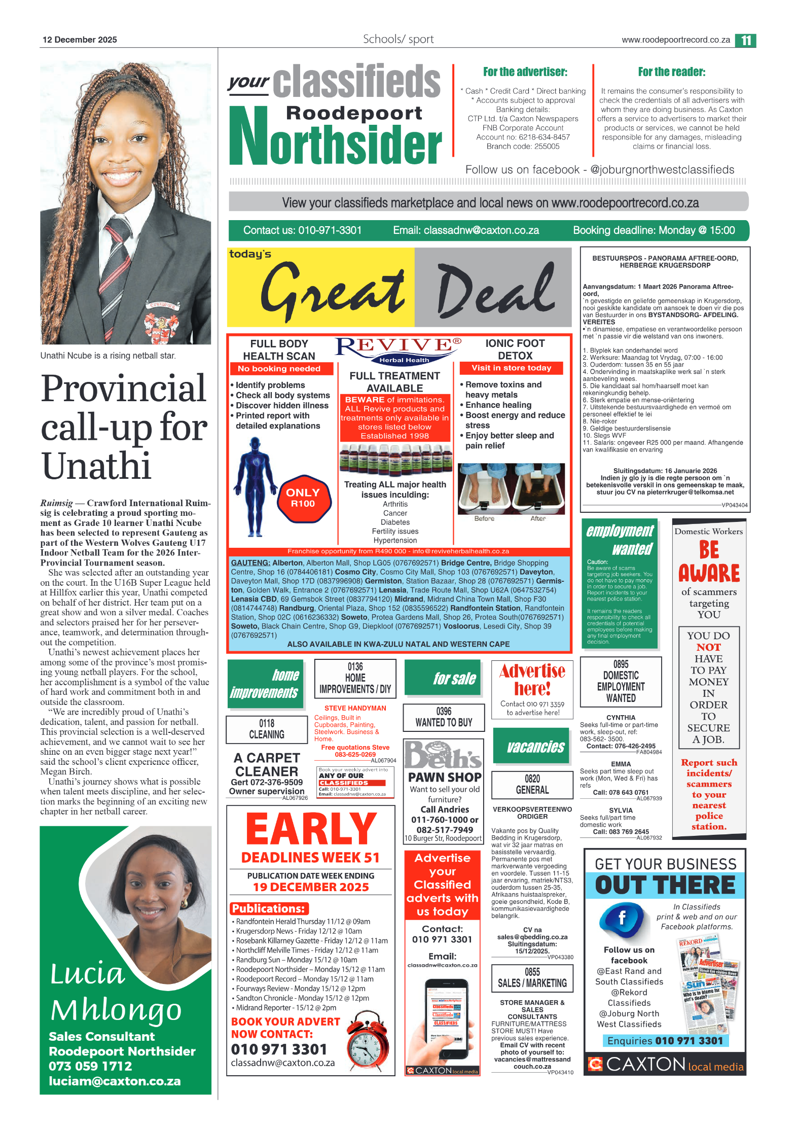 Roodepoort Northsider 12 December 2025 page 13