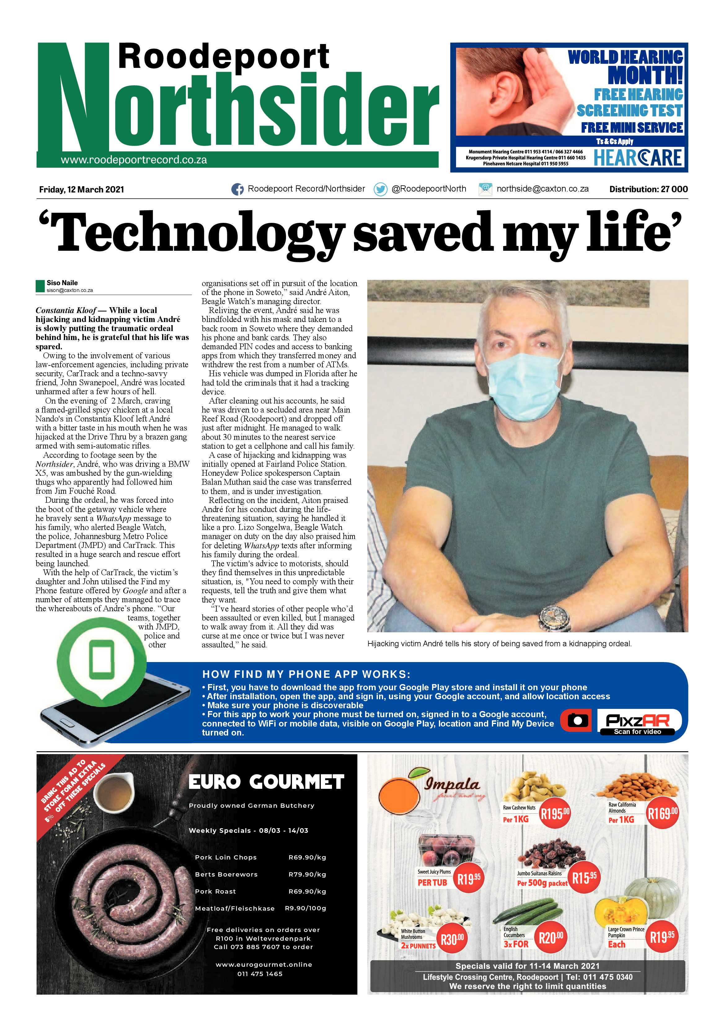 Roodepoort Northsider 12 March 2021 page 1
