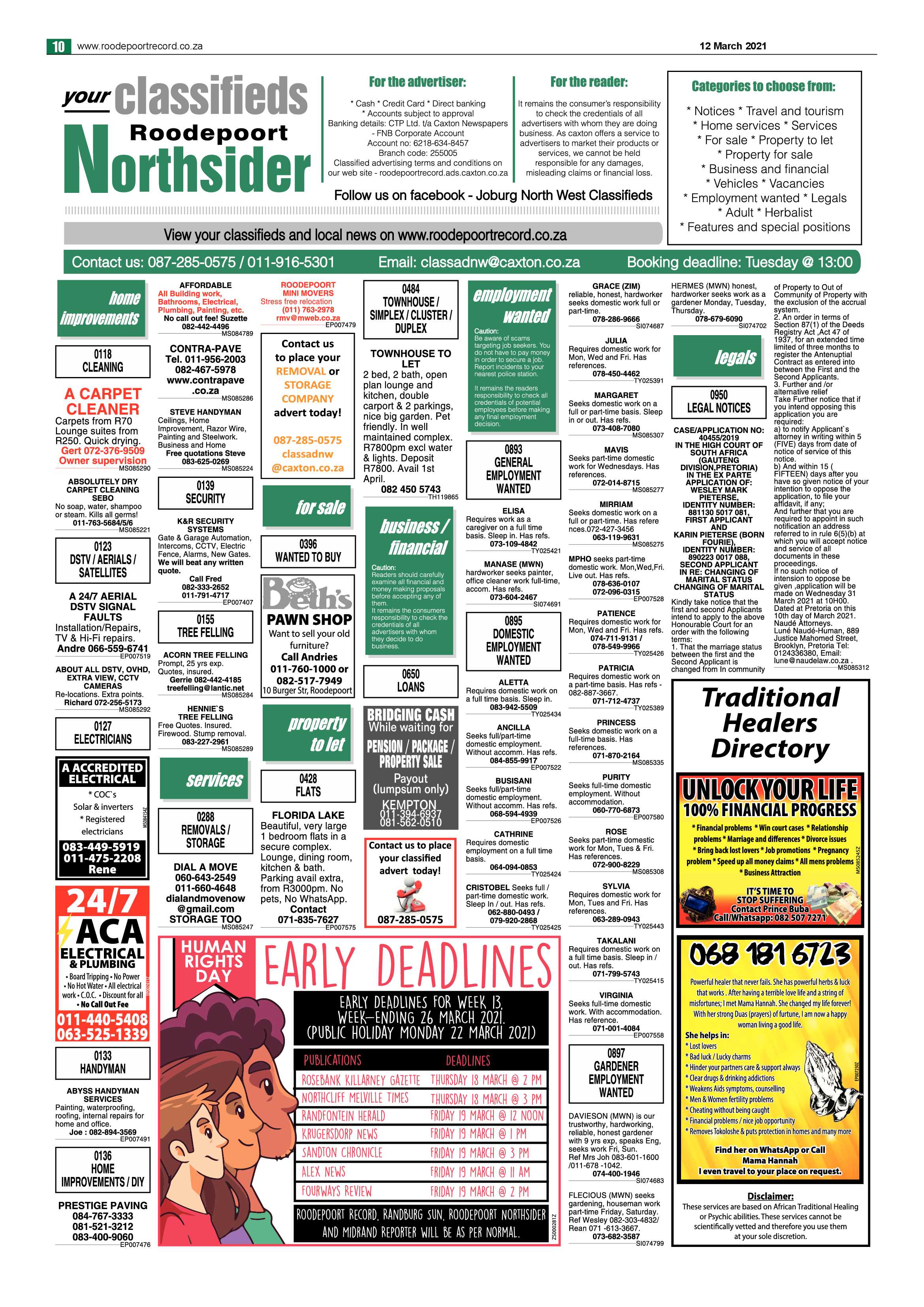 Roodepoort Northsider 12 March 2021 page 10