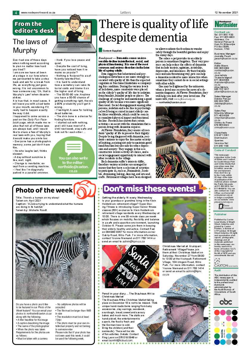 Roodepoort Northsider 12 November 2021 page 4