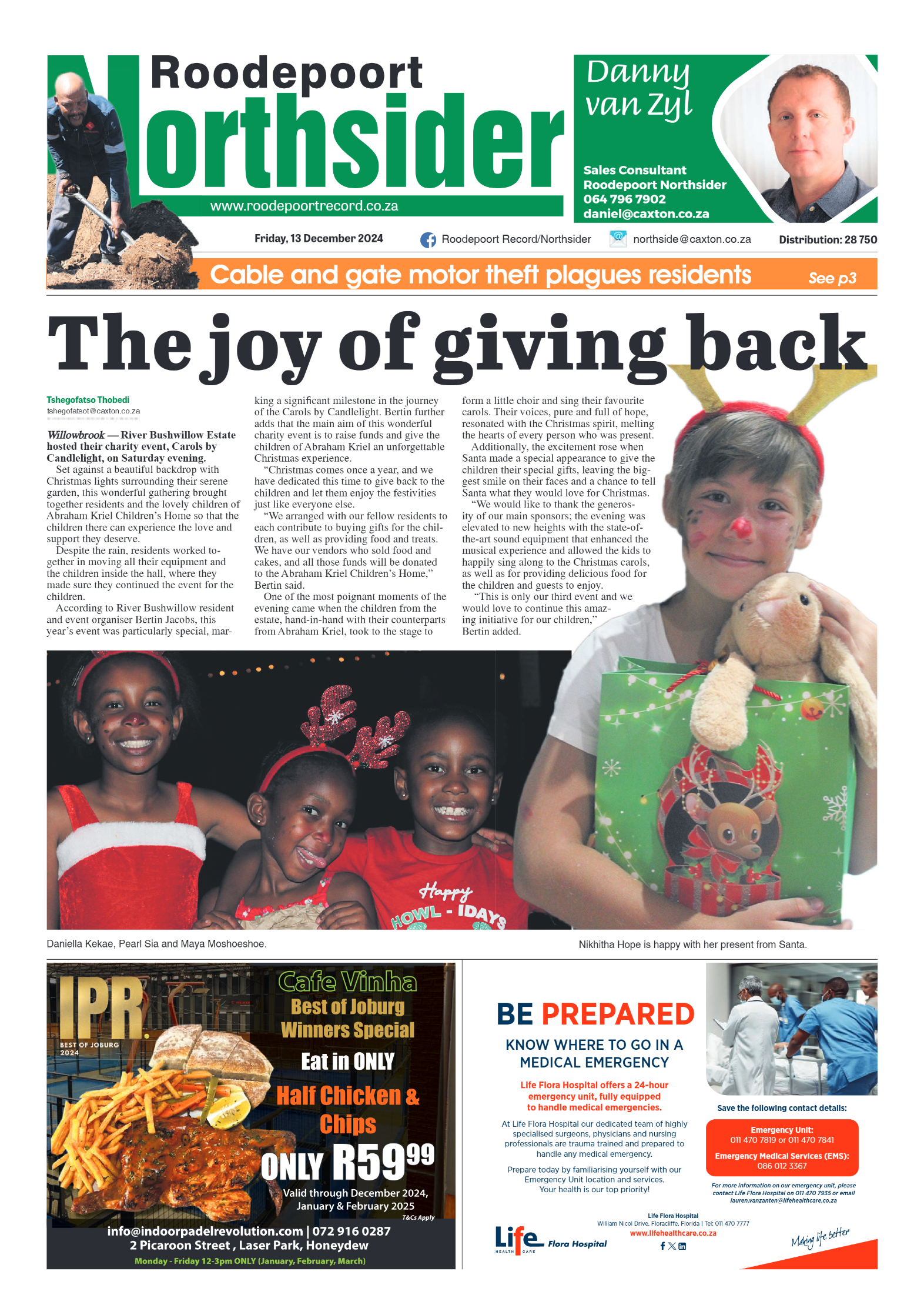 Roodepoort Northsider 13 December 2024 page 1
