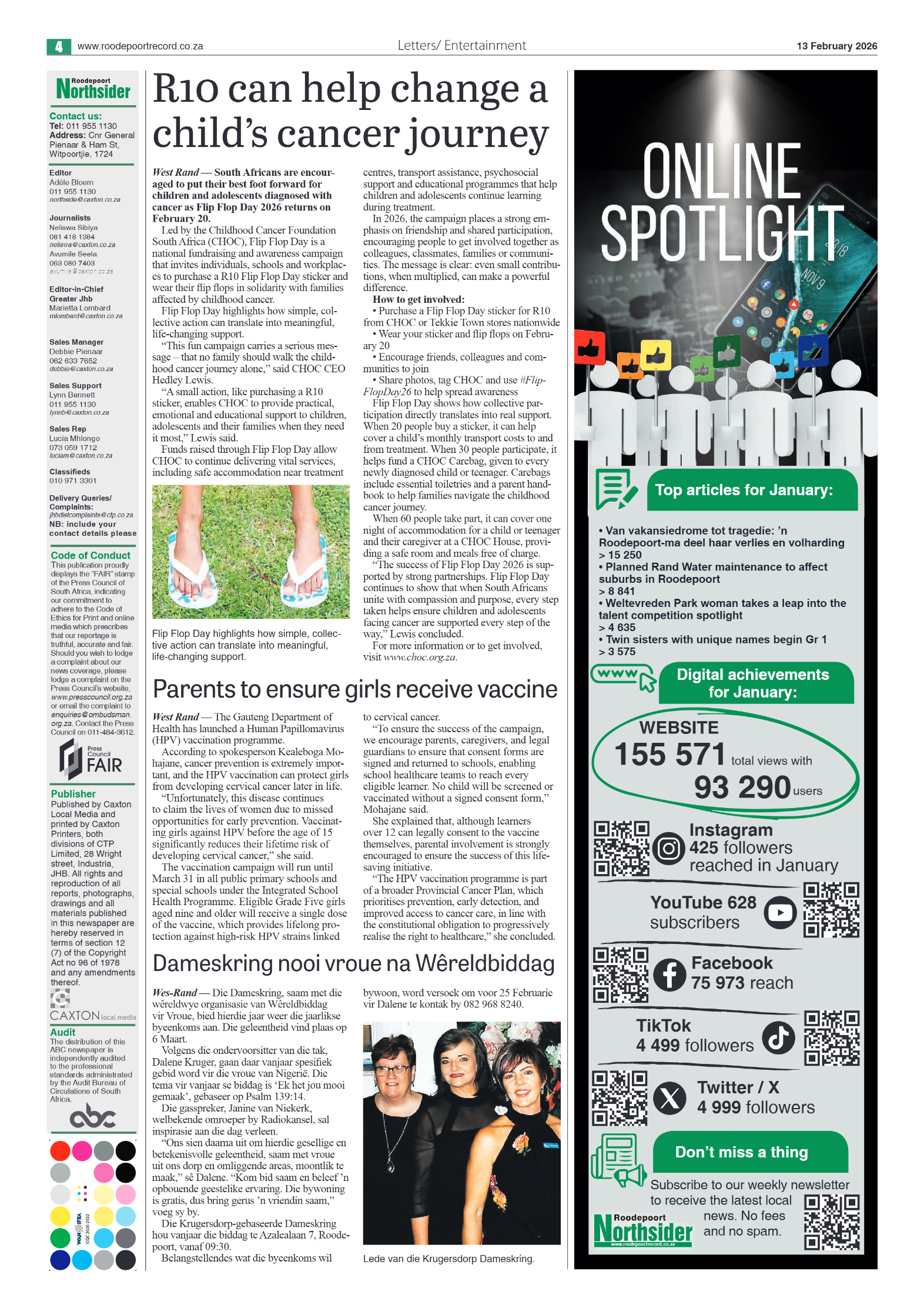 Roodepoort Northsider 13 February 2026 page 6