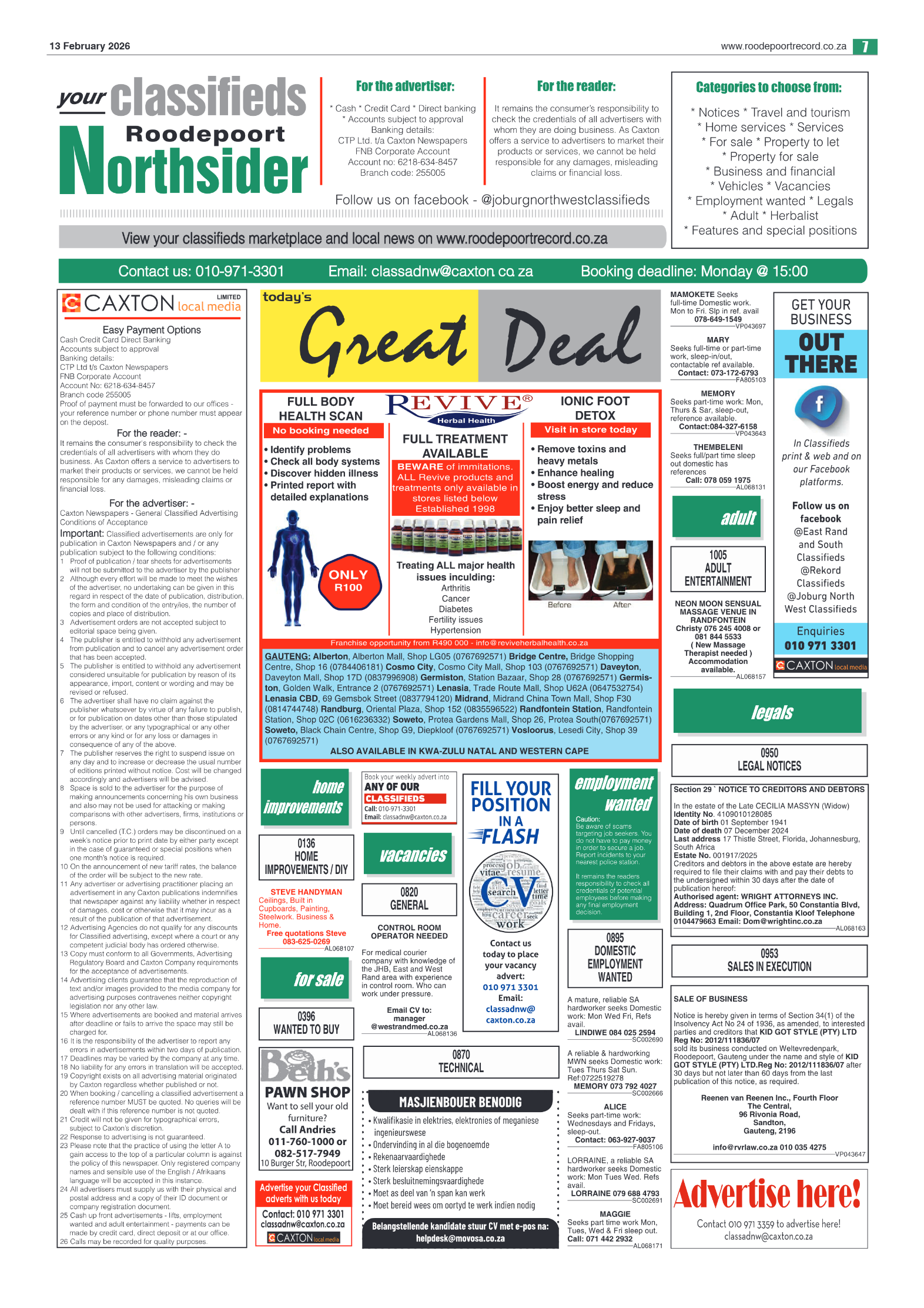 Roodepoort Northsider 13 February 2026 page 9