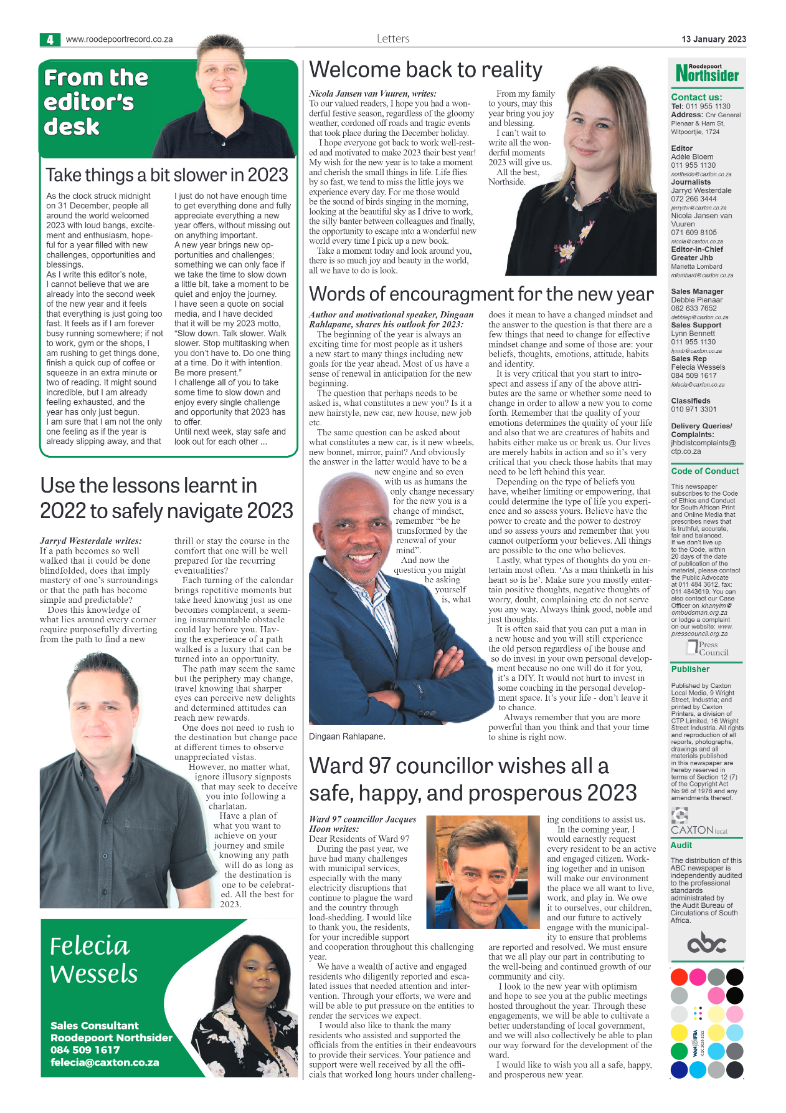 Roodepoort Northsider 13 January 2023 page 4