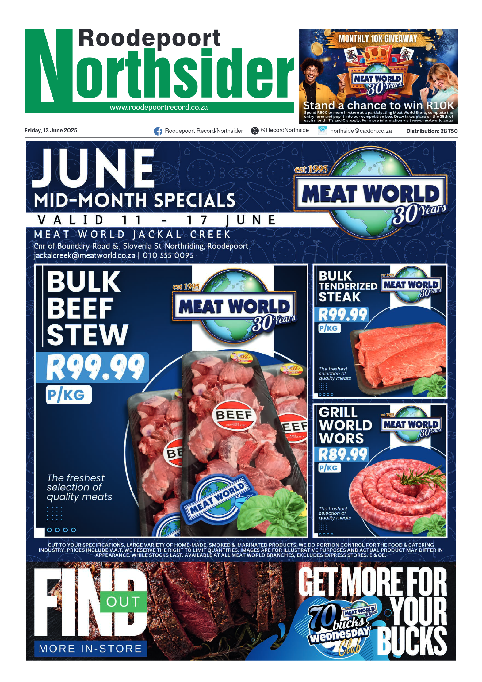 Roodepoort Northsider 13 June 2025 page 1