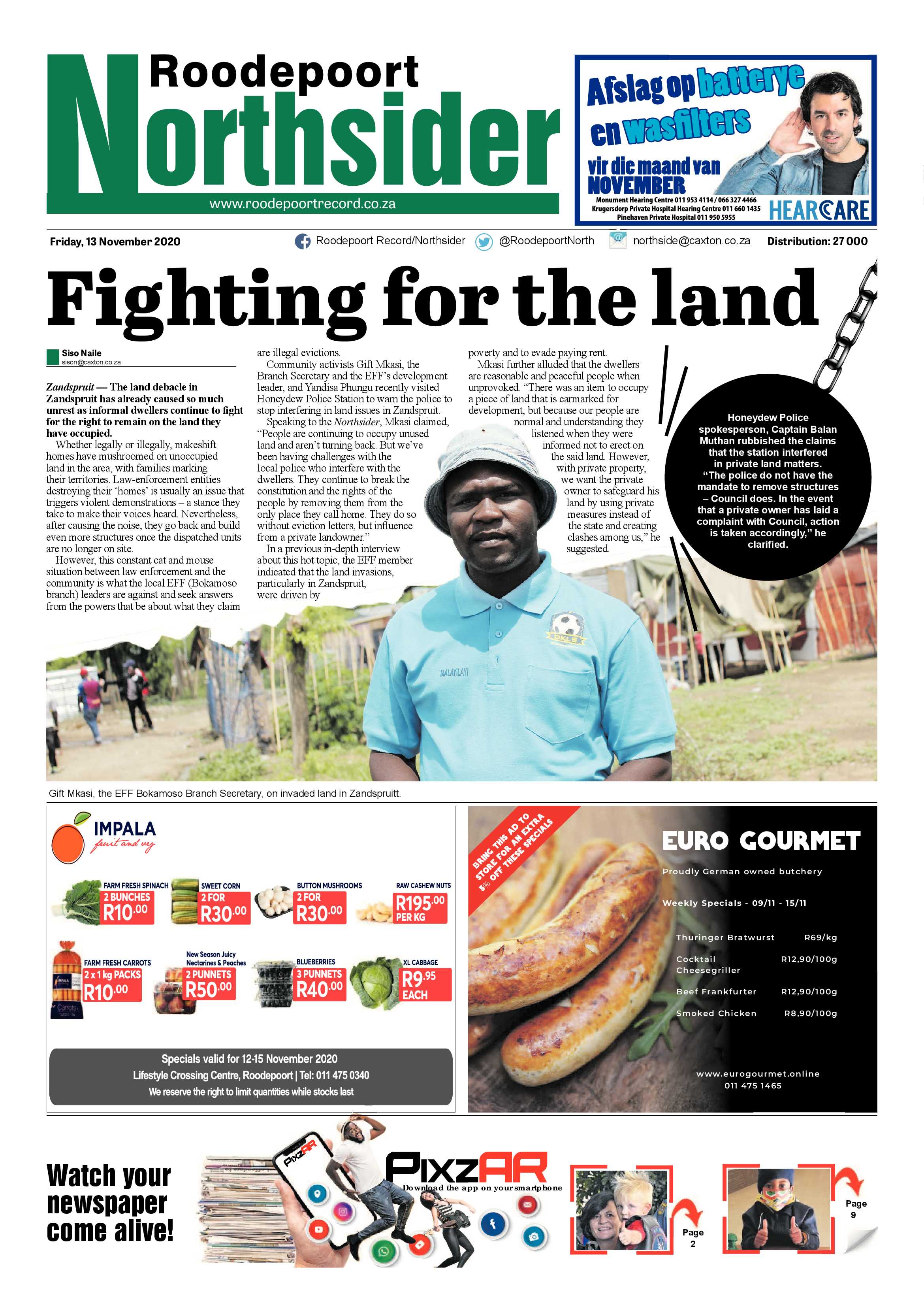 Roodepoort Northsider 13 November 2020 page 1