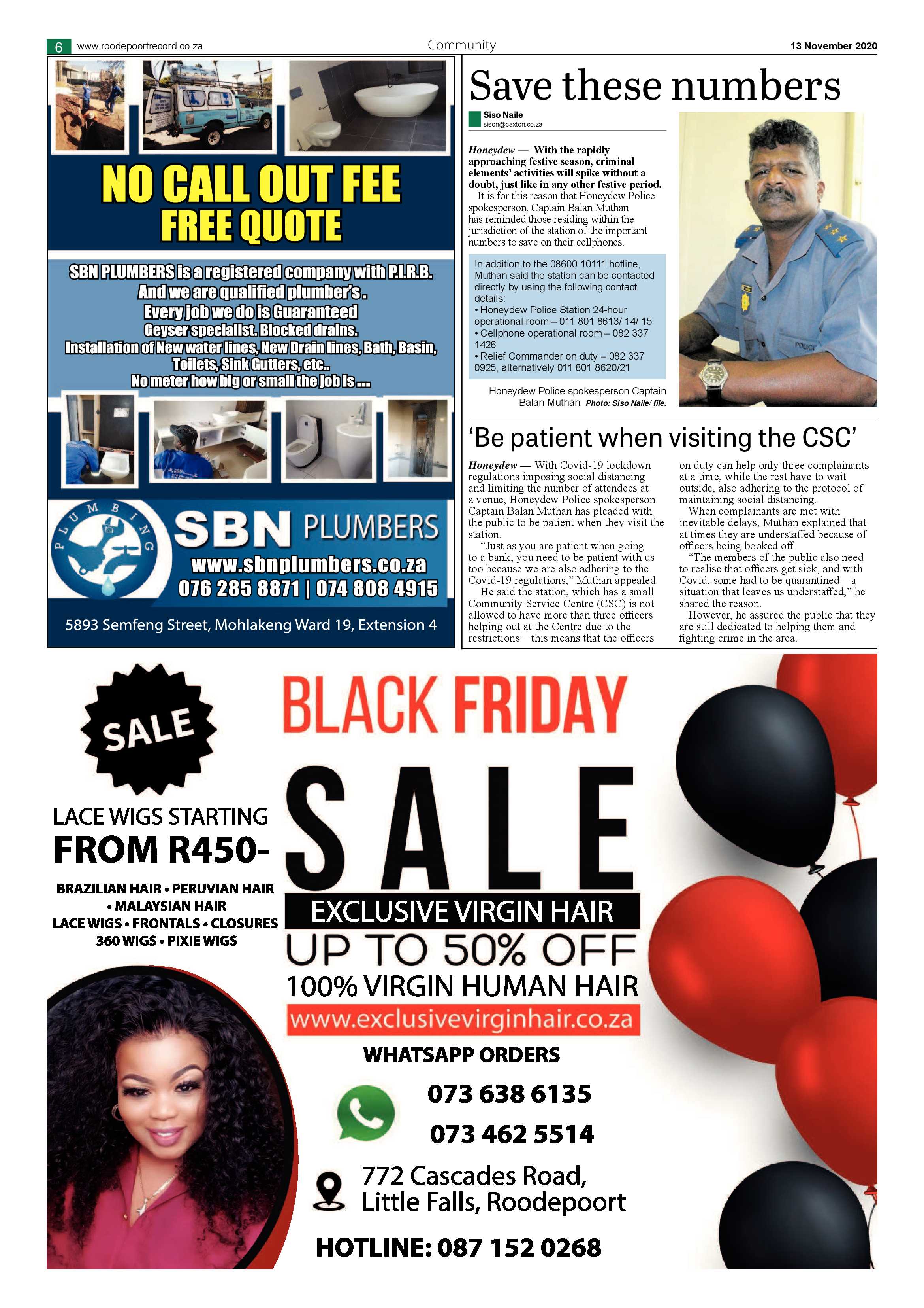 Roodepoort Northsider 13 November 2020 page 6