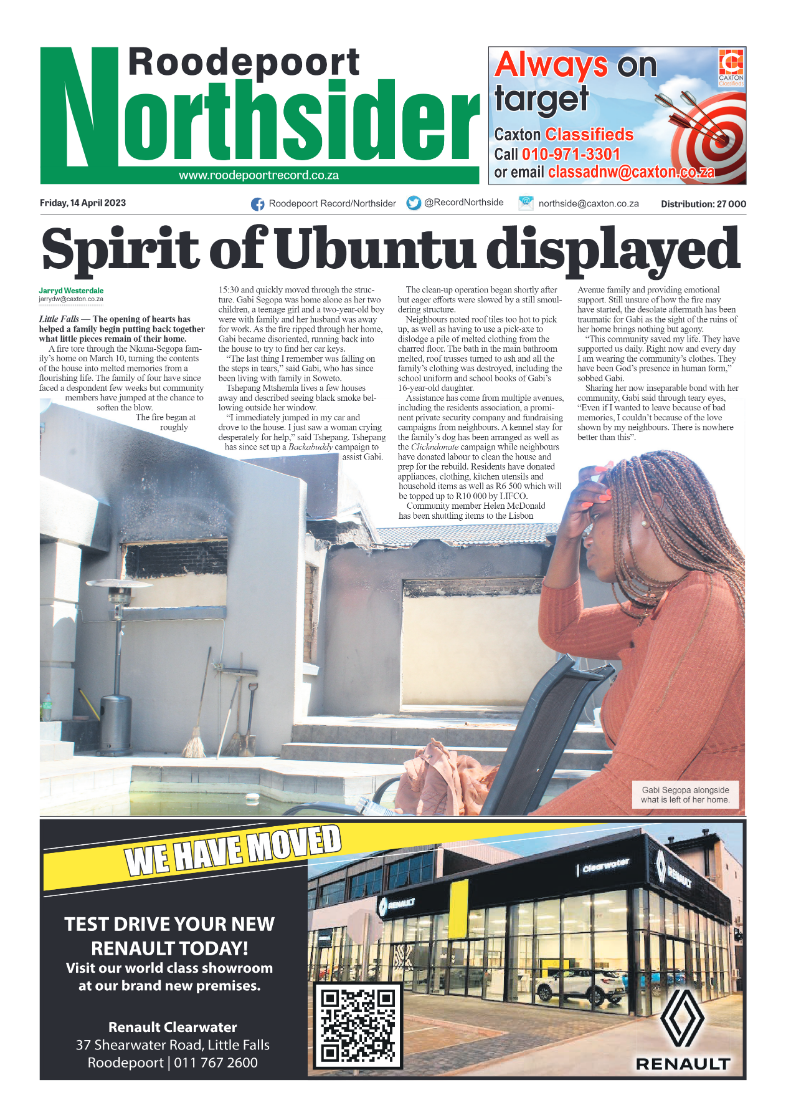 Roodepoort Northsider 14 April 2023 page 1