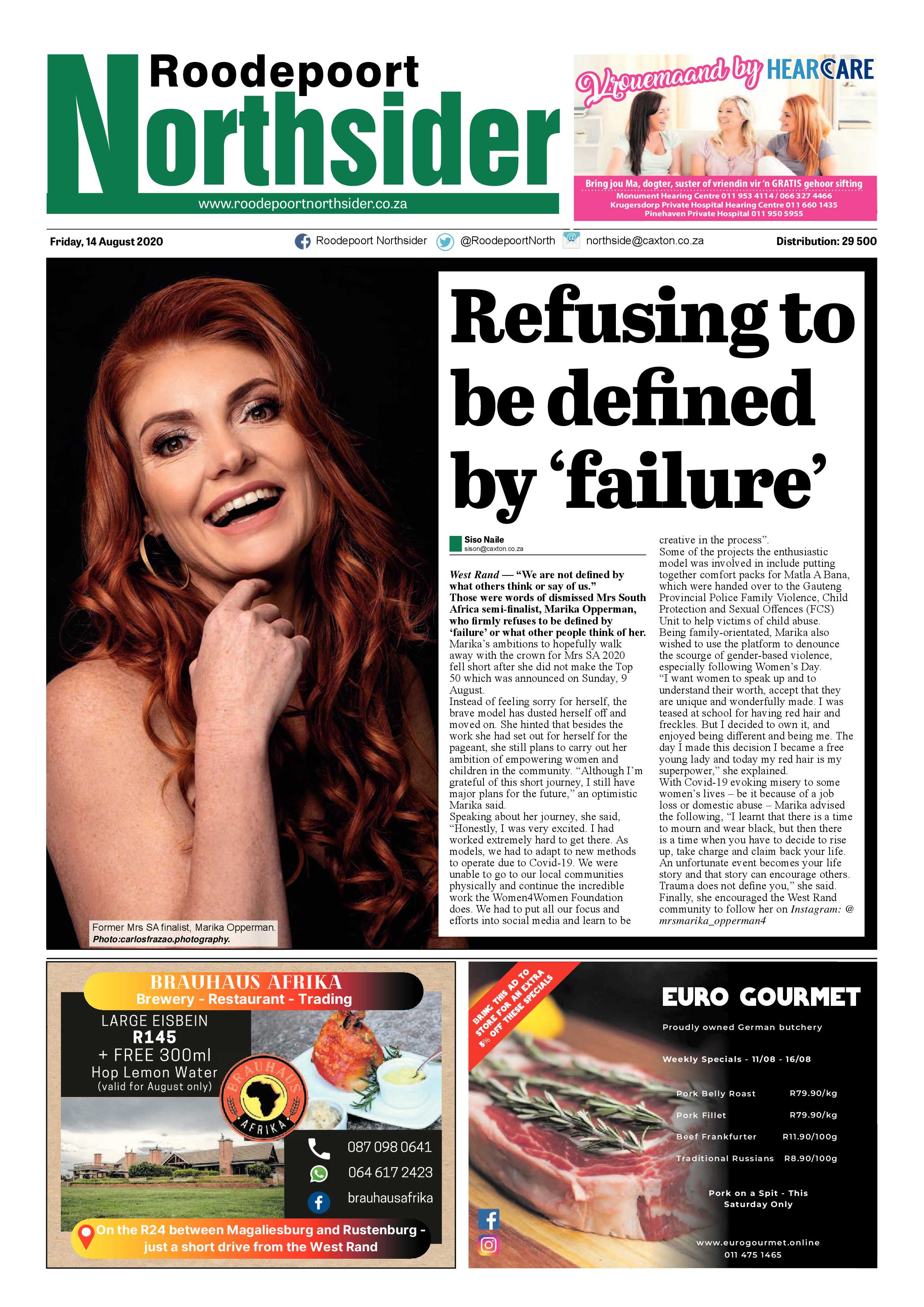 Roodepoort Northsider 14 August 2020 page 1