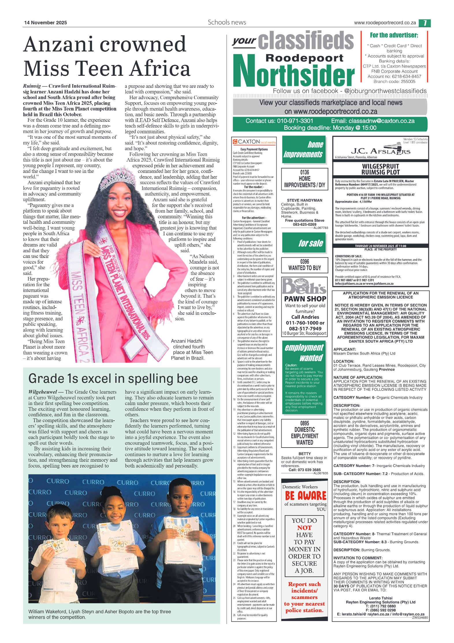 Roodepoort Northsider 14 November 2025 page 9