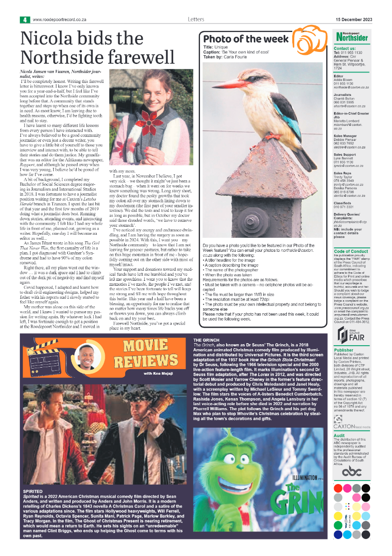 Roodepoort Northsider 15 December 2023 page 4