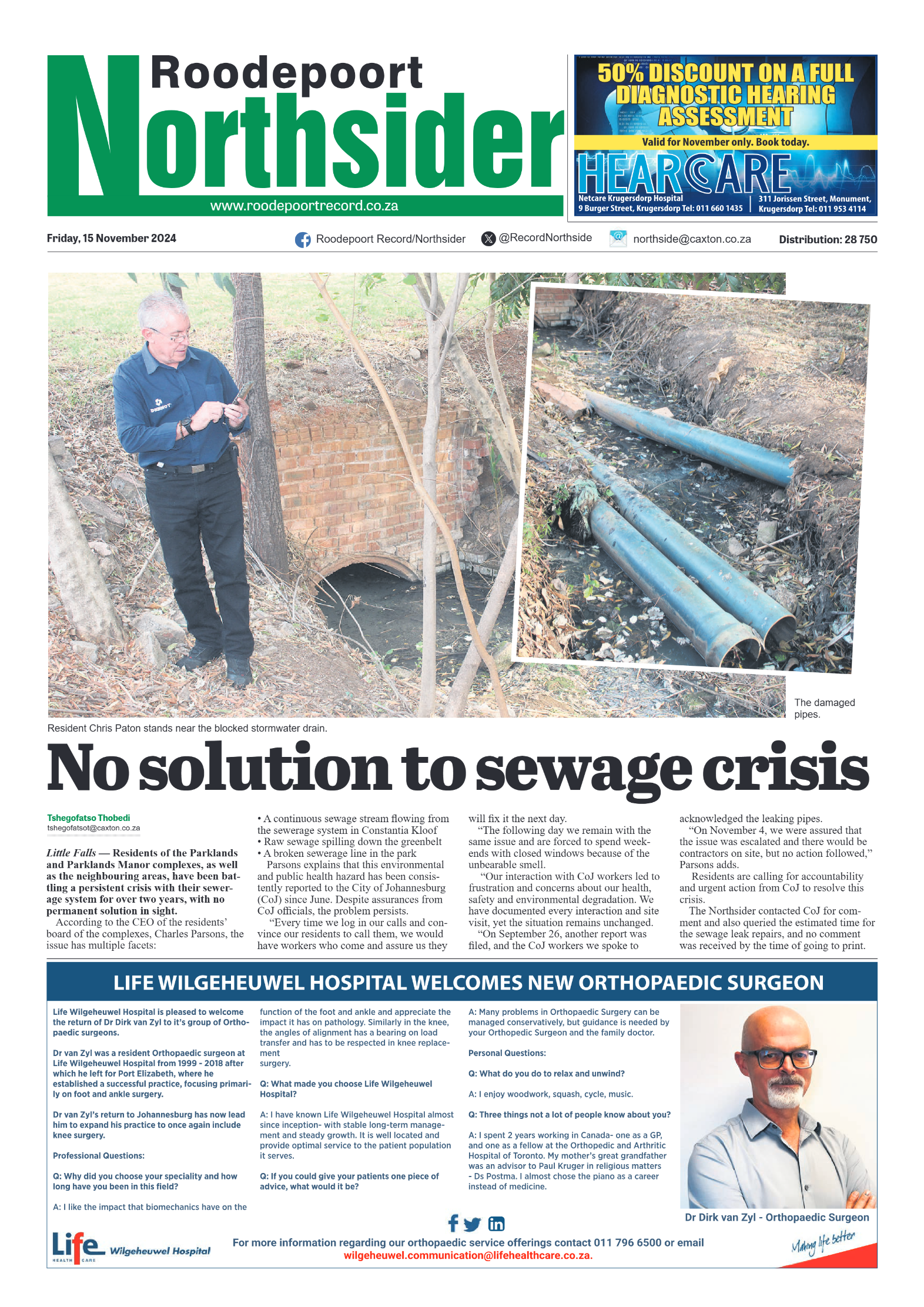Roodepoort Northsider 15 November 2024 page 1