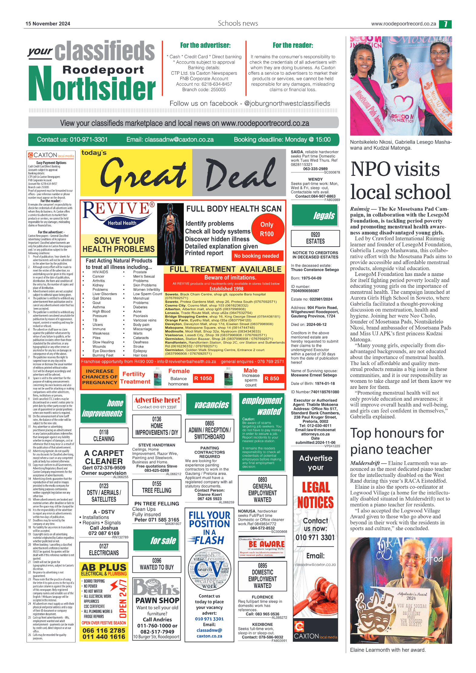 Roodepoort Northsider 15 November 2024 page 7
