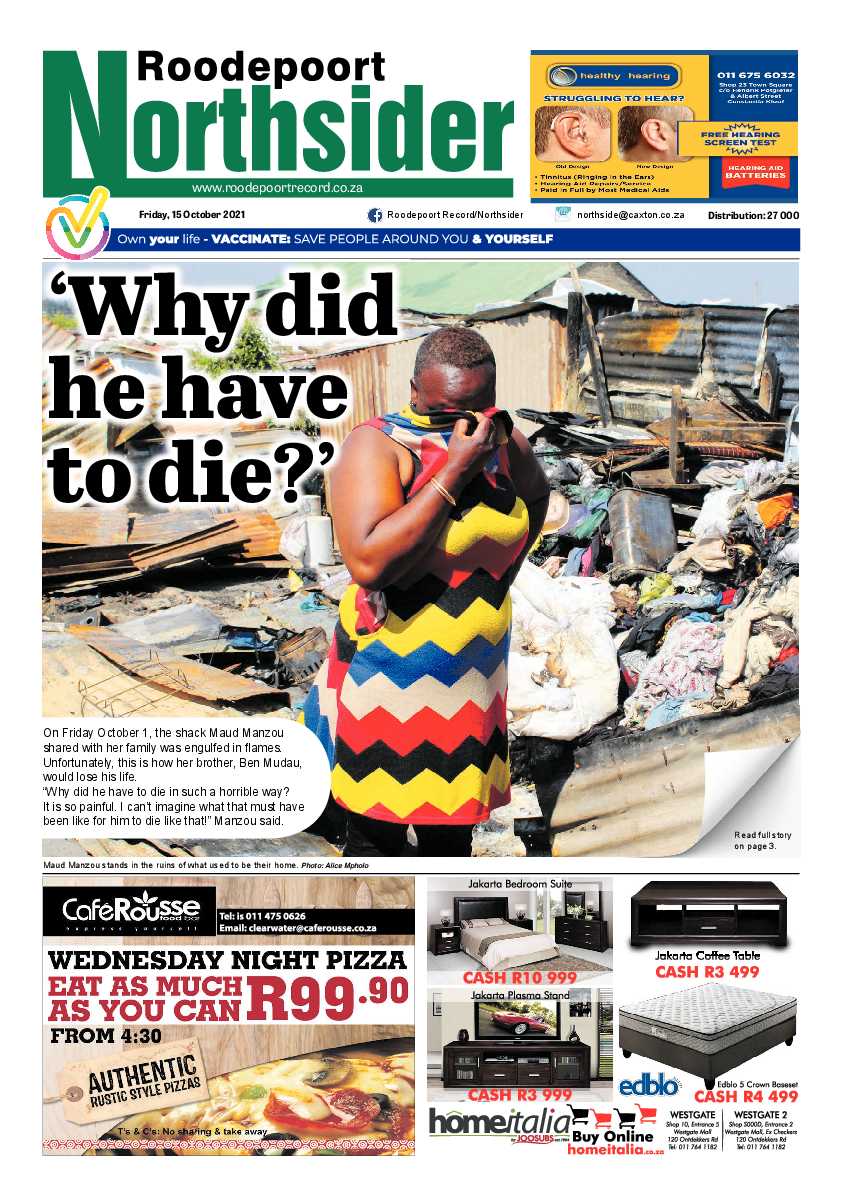 Roodepoort Northsider 15 October 2021 page 1
