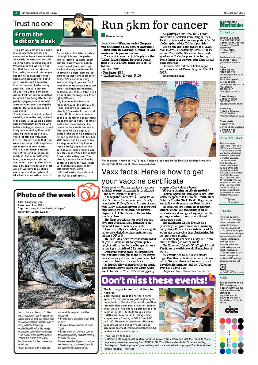 Roodepoort Northsider 15 October 2021 page 4