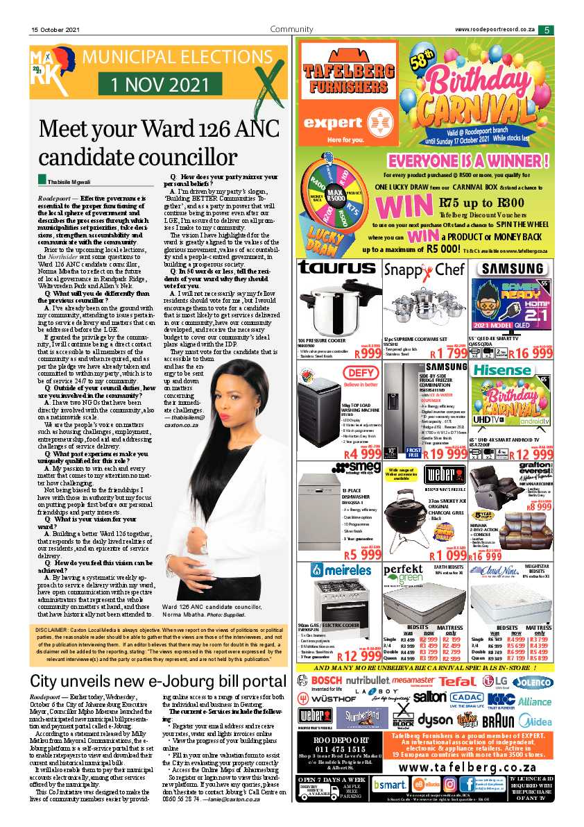 Roodepoort Northsider 15 October 2021 page 5