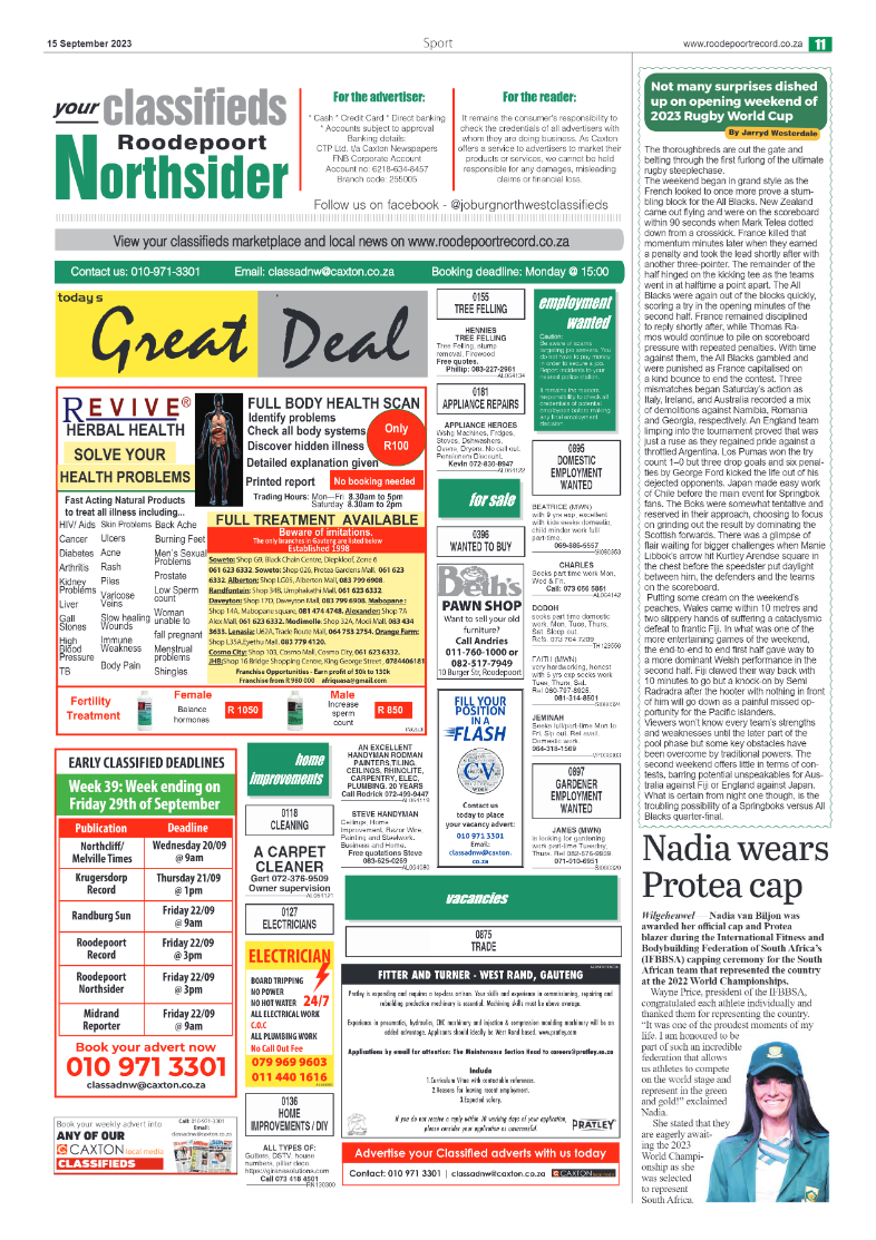 Roodepoort Northsider 15 September 2023 page 11