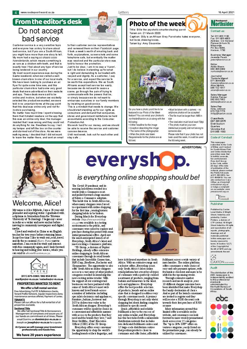 Roodepoort Northsider 16 April 2021 page 4