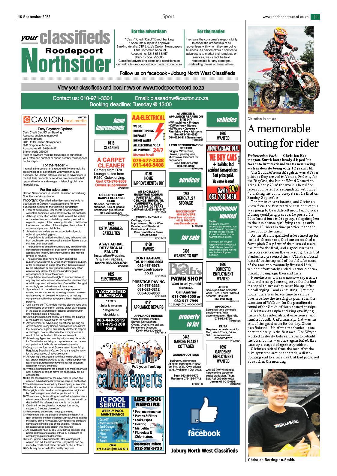 Roodepoort Northsider 16 September 2022 page 11