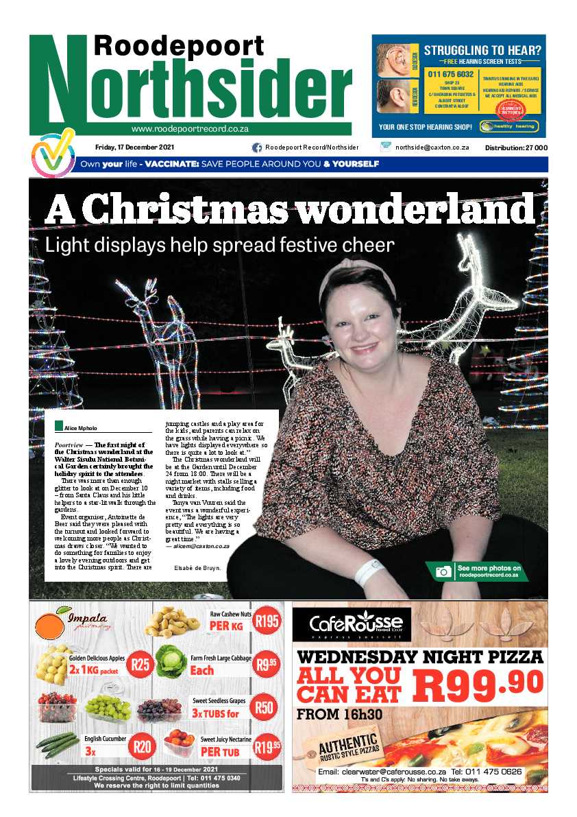 Roodepoort Northsider 17 December 2021 page 1