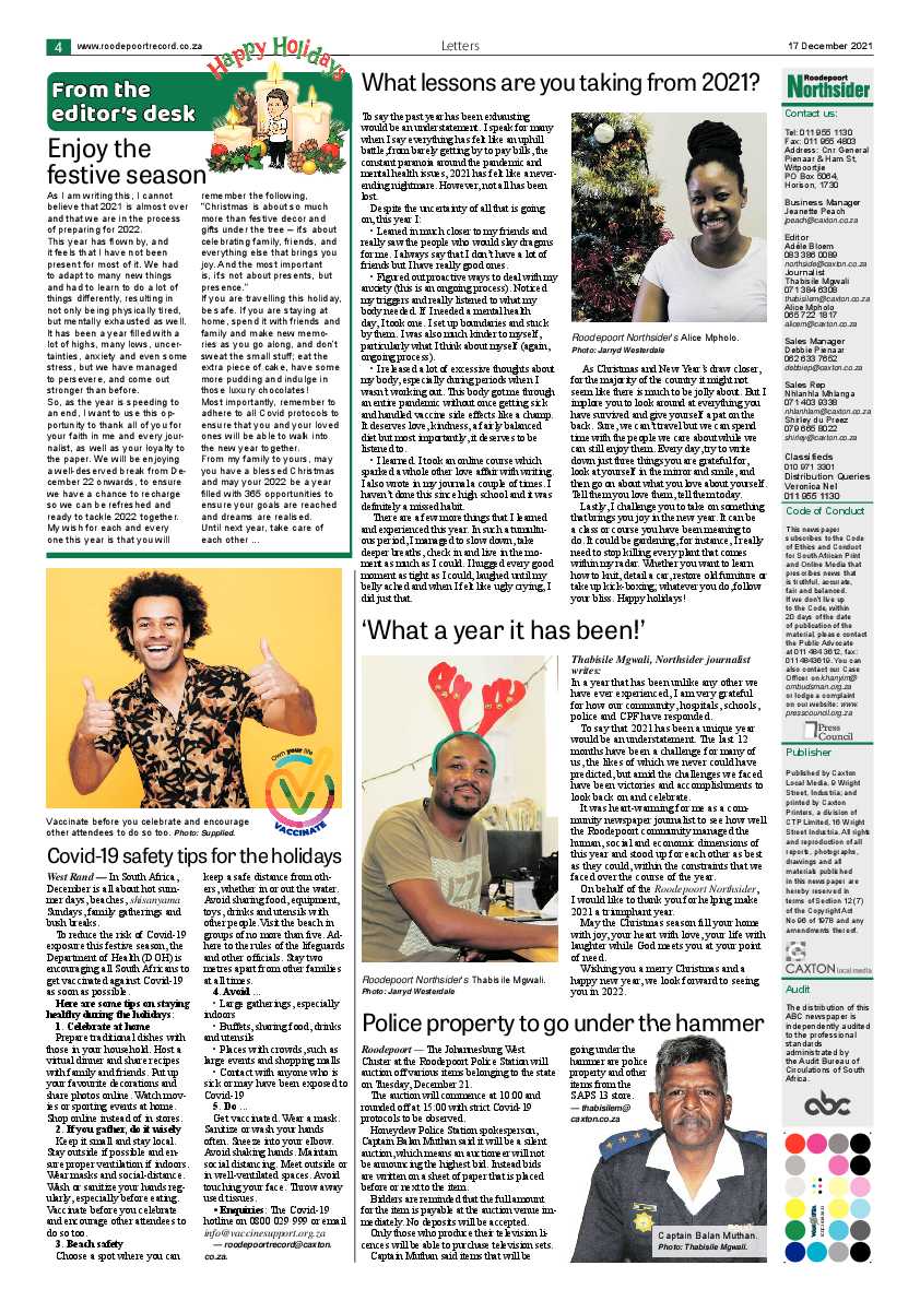 Roodepoort Northsider 17 December 2021 page 4
