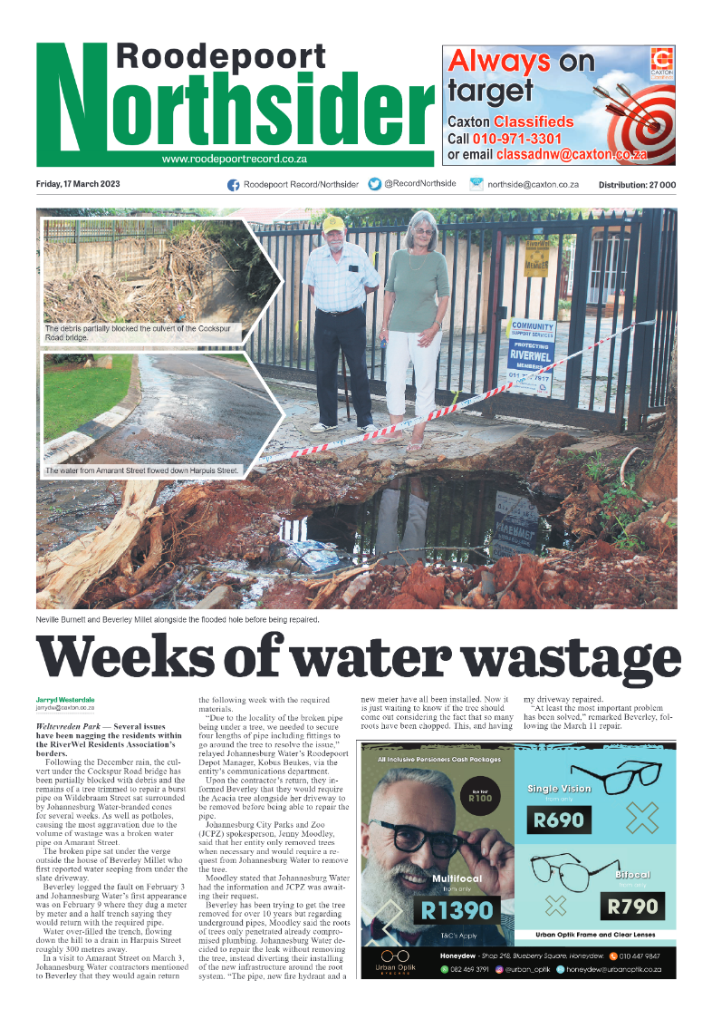 Roodepoort Northsider 17 March 2023 page 1