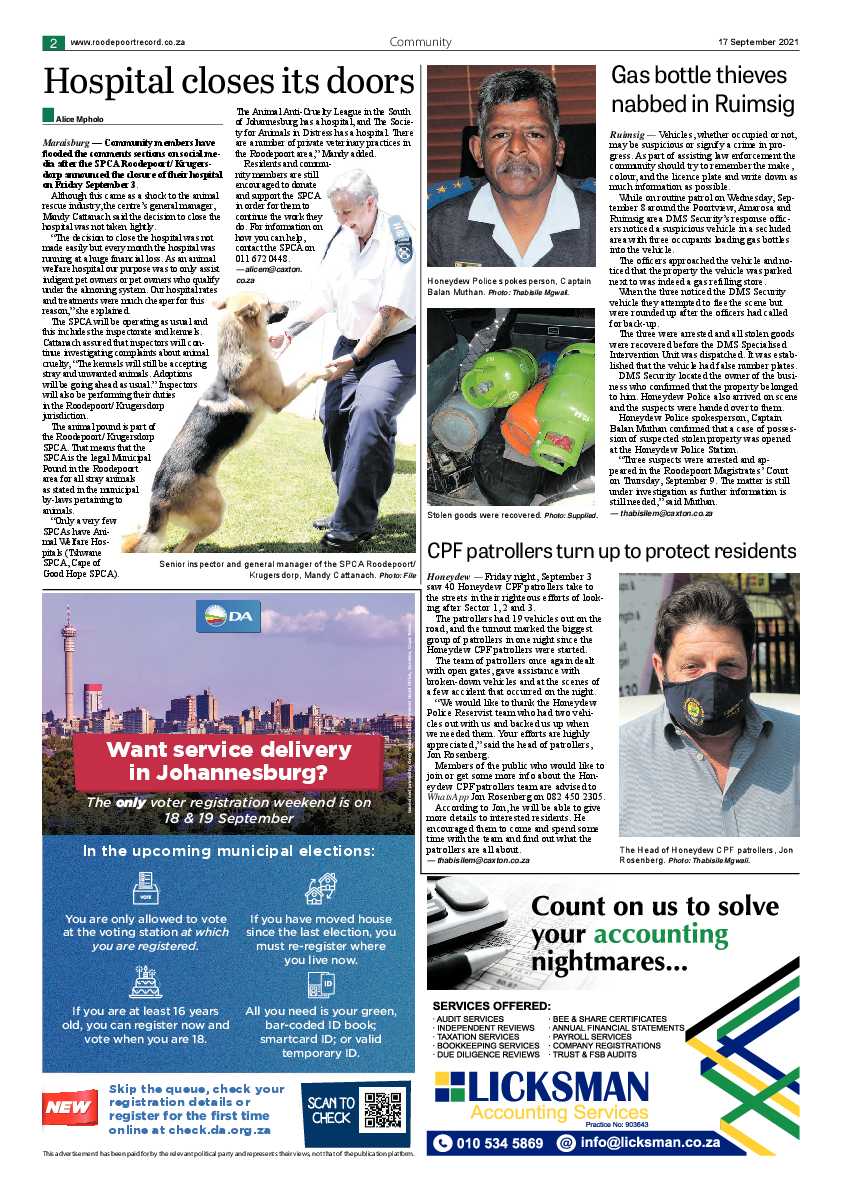 Roodepoort Northsider 17 September 2021 page 2