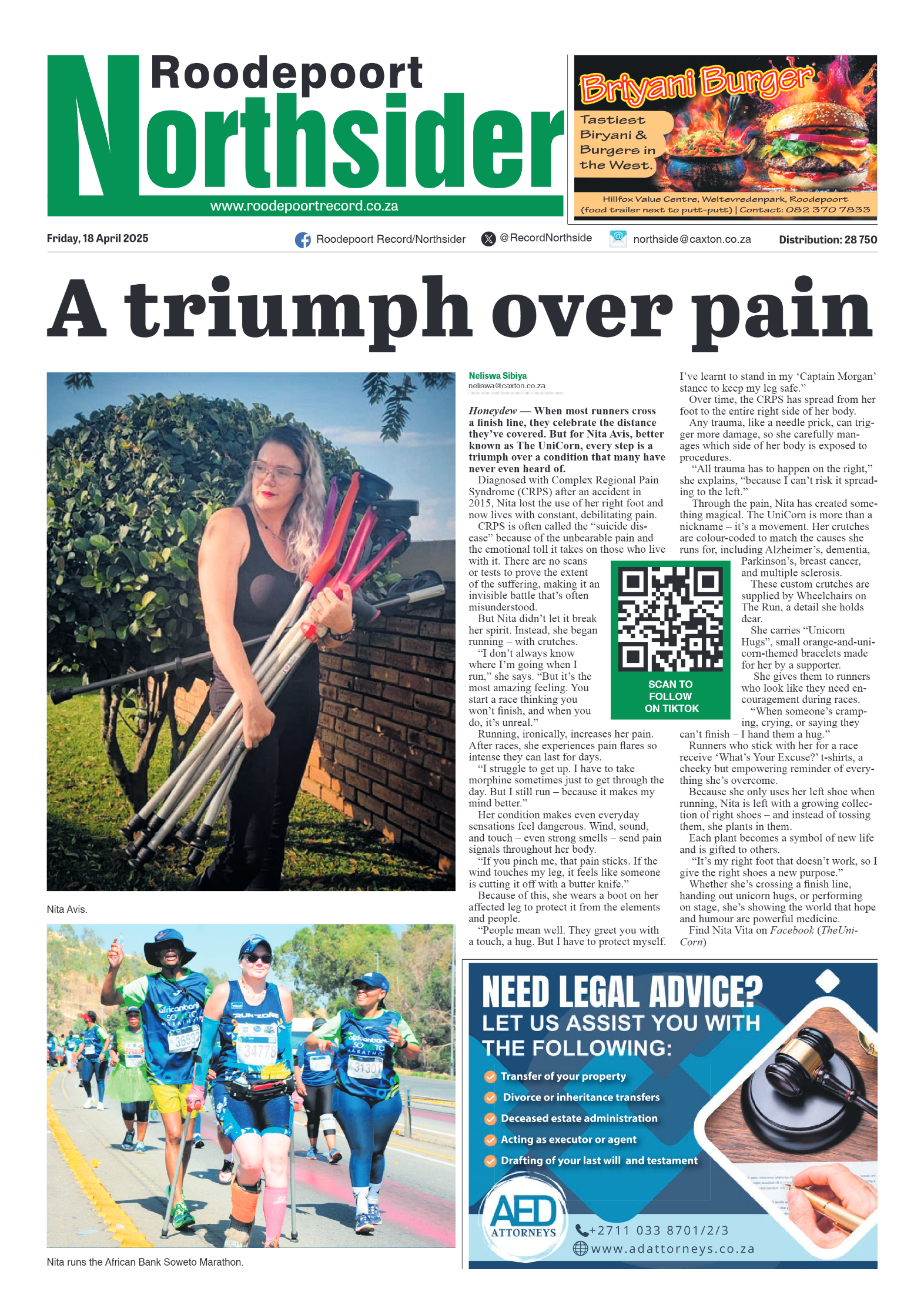 Roodepoort Northsider 18 April 2025 page 1