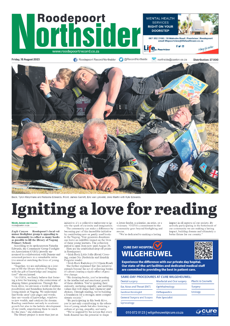 Roodepoort Northsider 18 August 2023 page 1
