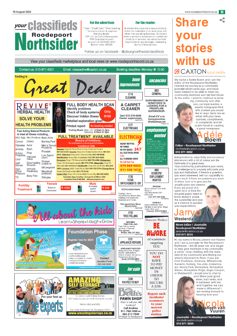 Roodepoort Northsider 18 August 2023 page 11