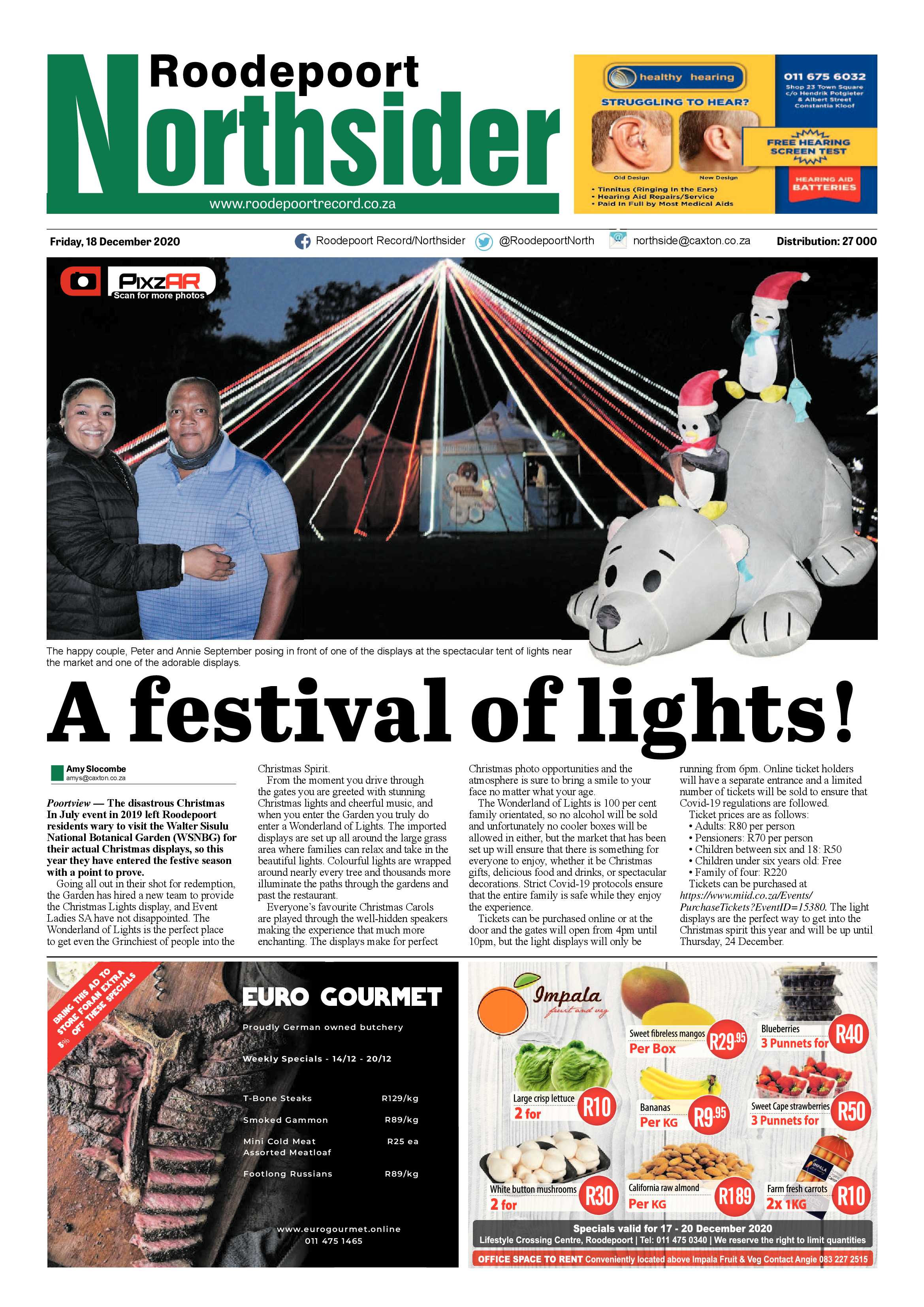 Roodepoort Northsider 18 December 2020 page 1