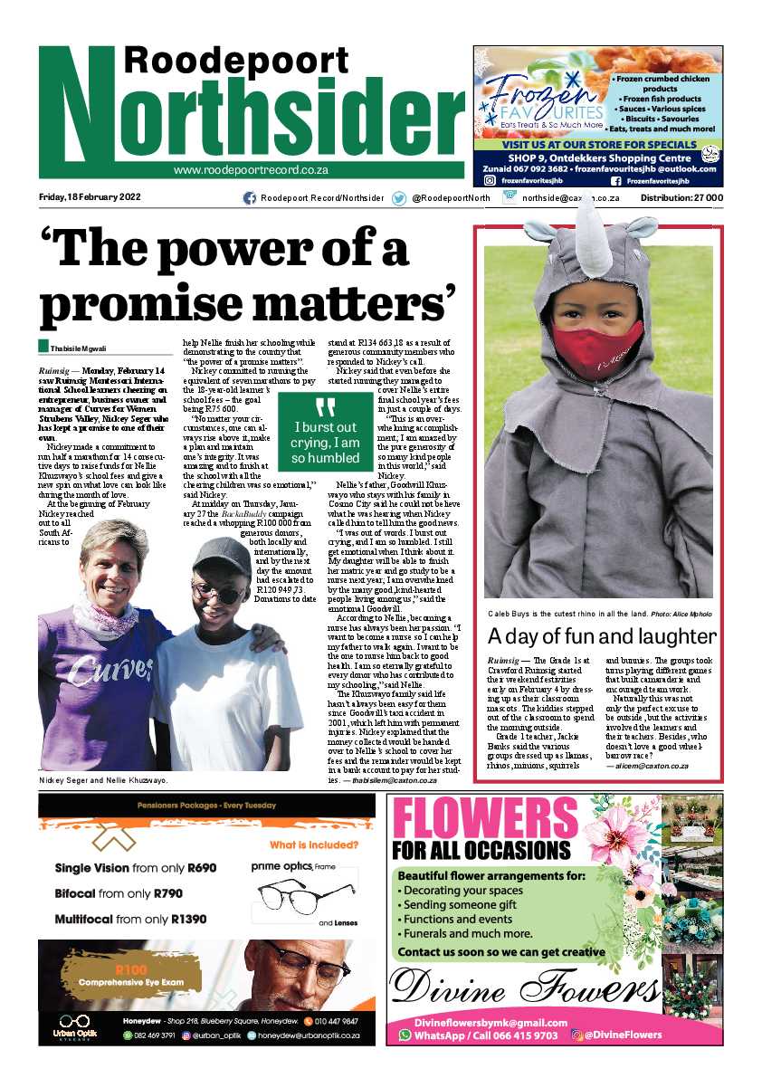 Roodepoort Northsider 18 February 2022 page 1