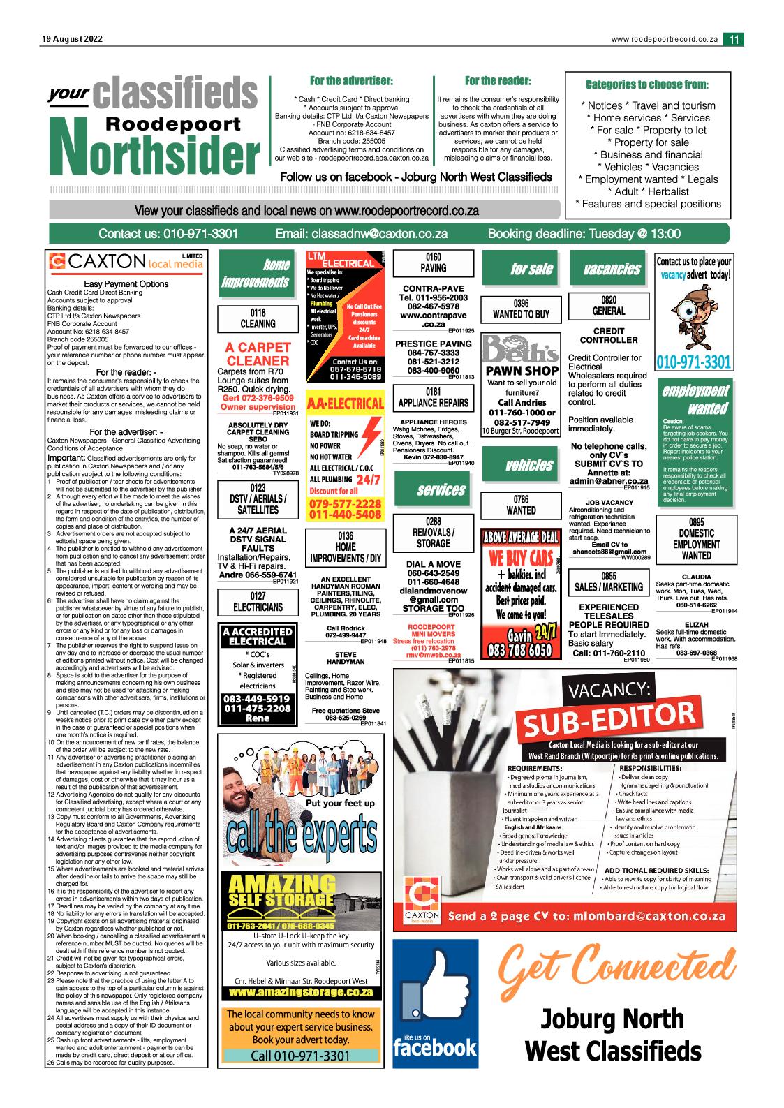 Roodepoort Record 19 August 2022 page 11