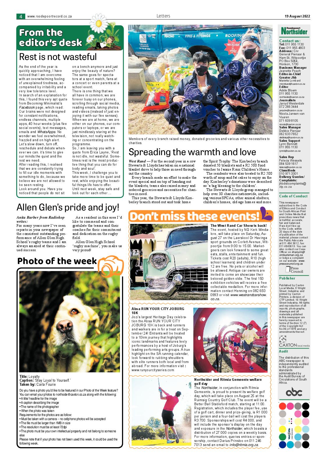 Roodepoort Record 19 August 2022 page 4