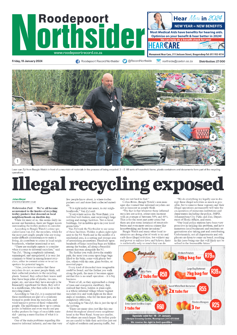Roodepoort Northsider 19 January 2024 page 1