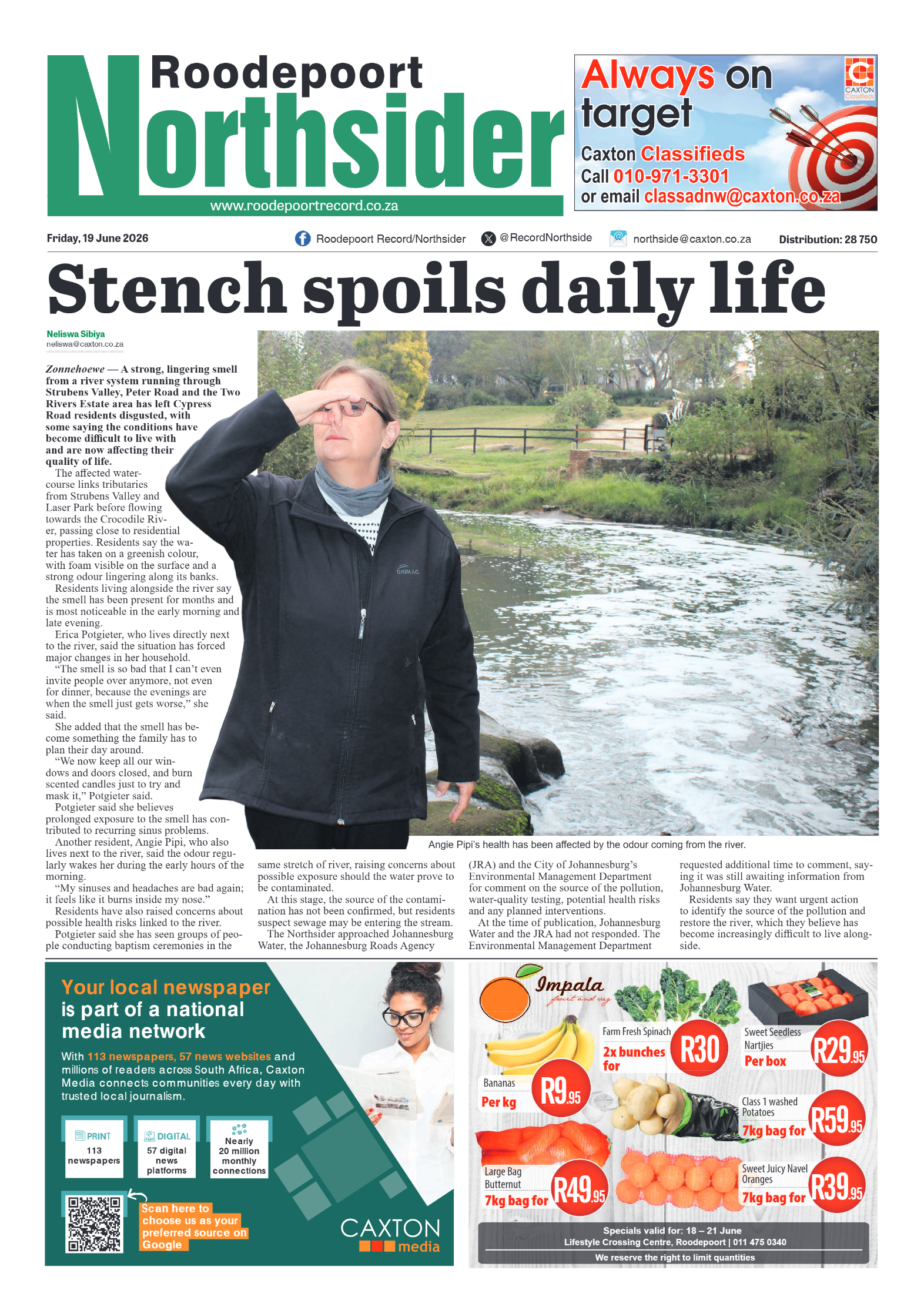 Roodepoort Northsider 19 June 2026 page 1