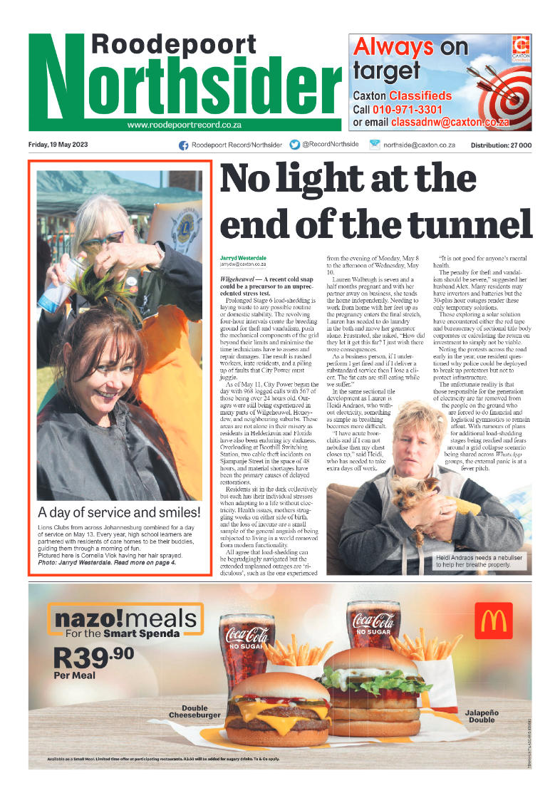Roodepoort Northsider 19 May 2023 page 1