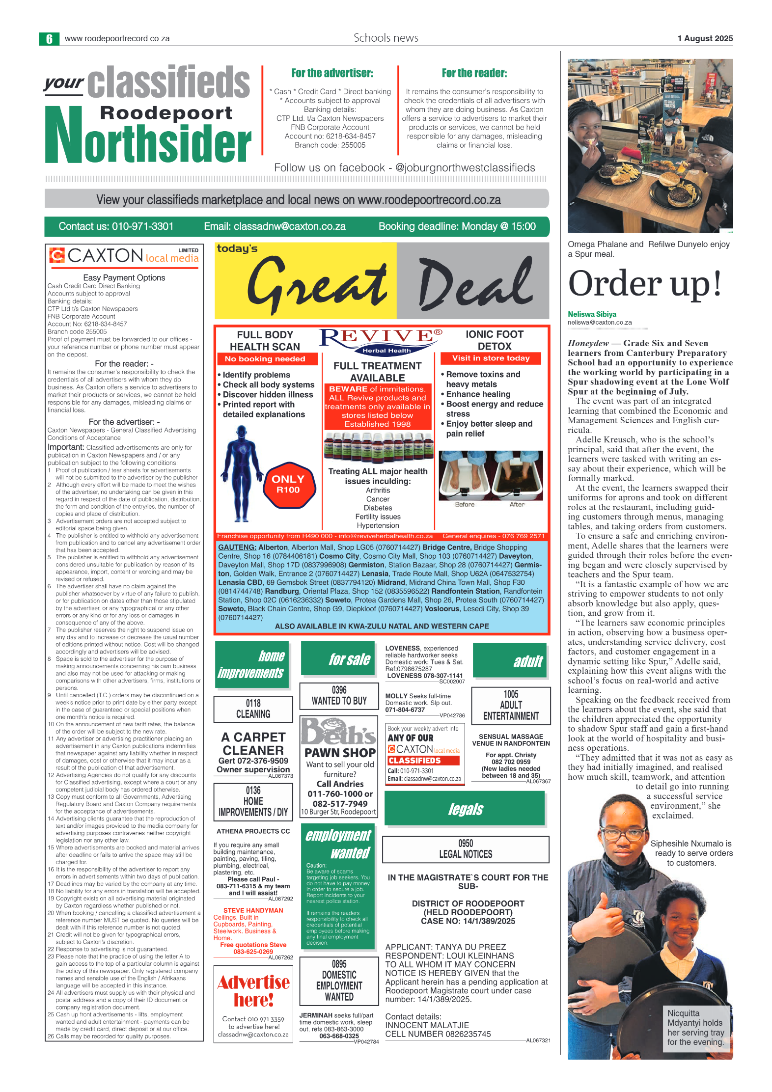 Roodepoort Northsider 1 August 2025 page 6