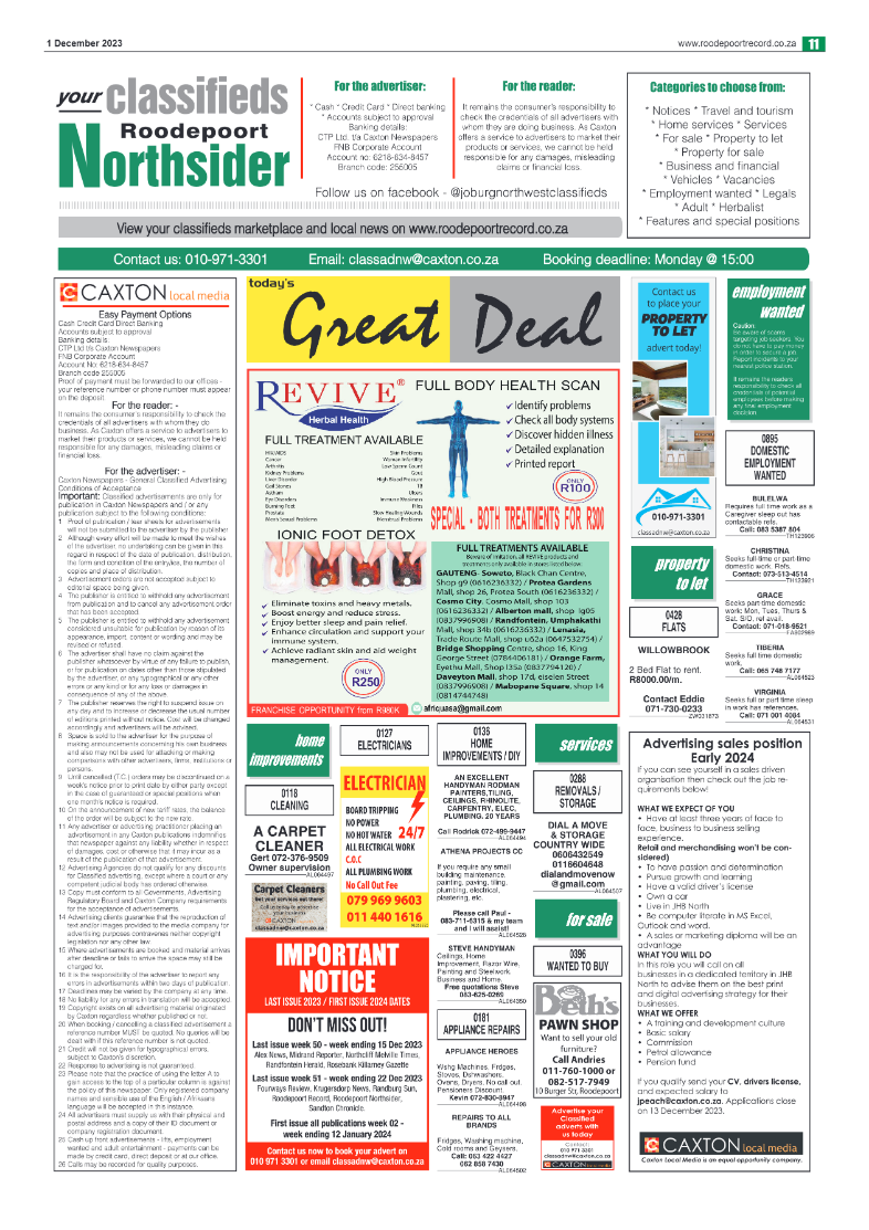 Roodepoort Northsider 1 December 2023 page 11