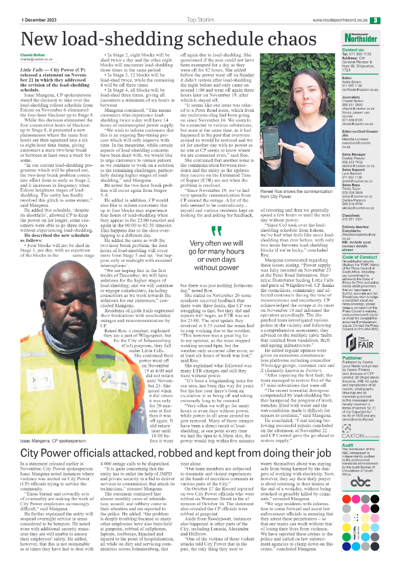 Roodepoort Northsider 1 December 2023 page 3