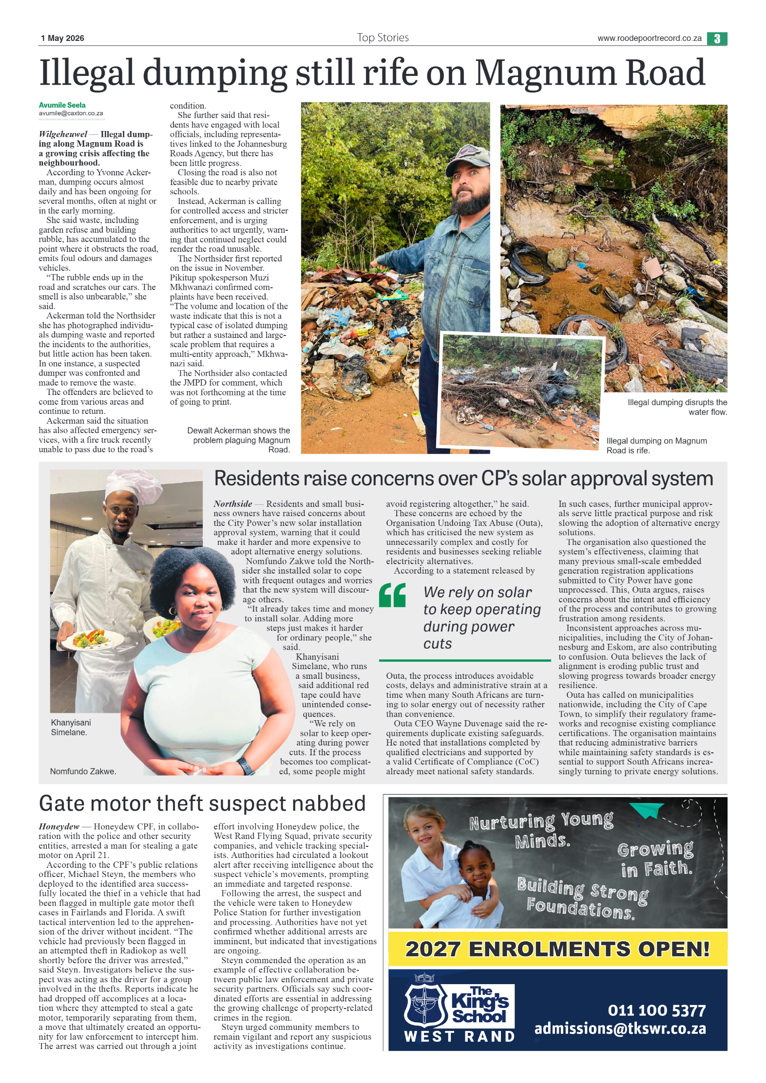 Roodepoort Northsider 1 May 2026 page 3