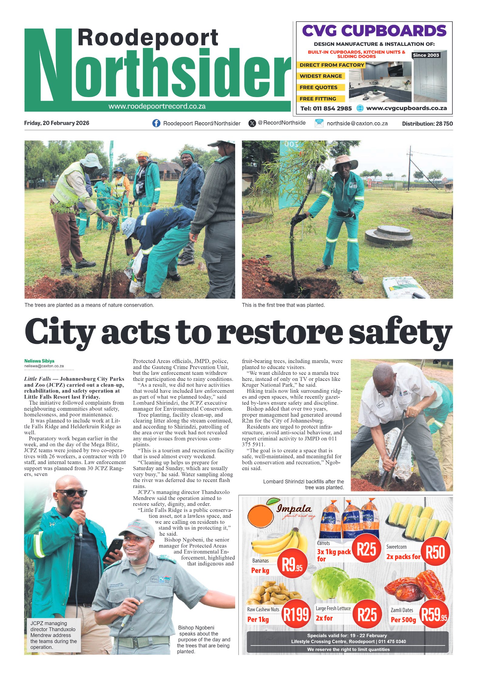 Roodepoort Northsider 20 February 2026 page 1