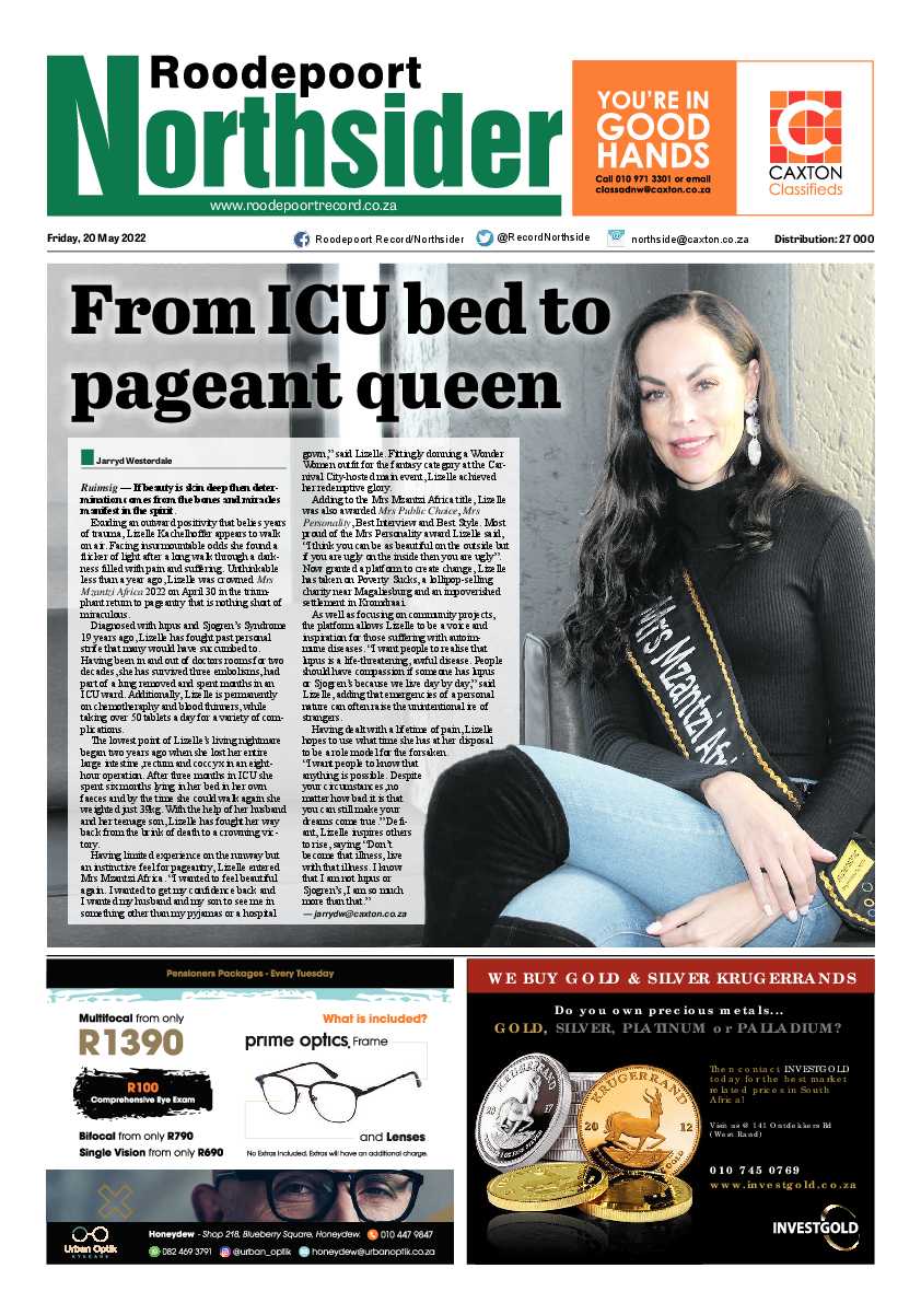 Roodepoort Northsider 20 May 2022 page 1